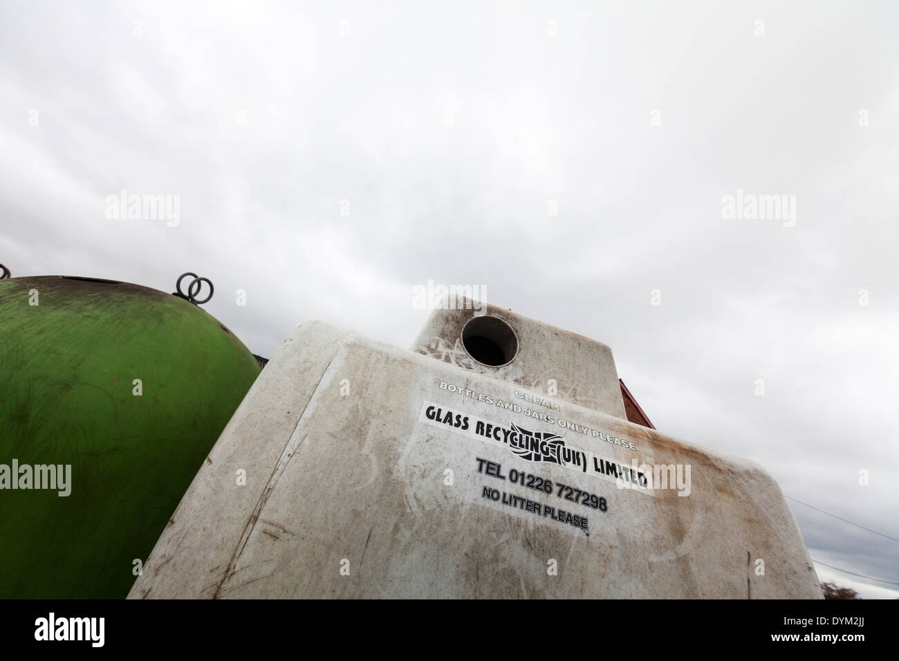 Glass recycling collection bin Yorkshire Dales National Park, UK England GB Stock Photo Alamy
