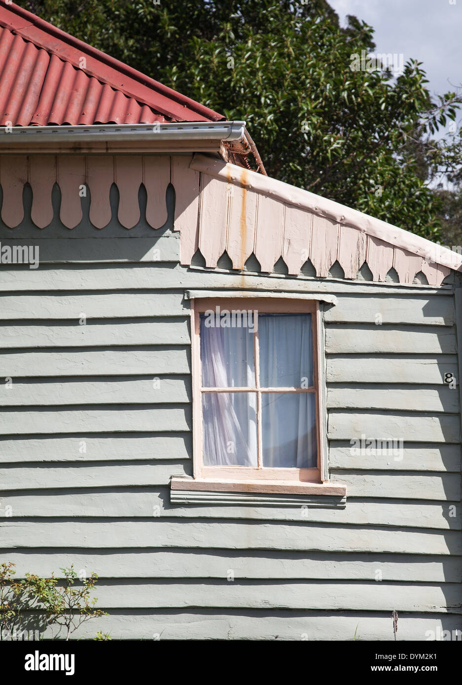 A part of a traditional wooden house in Tilba, New South Wales, Australia Stock Photo