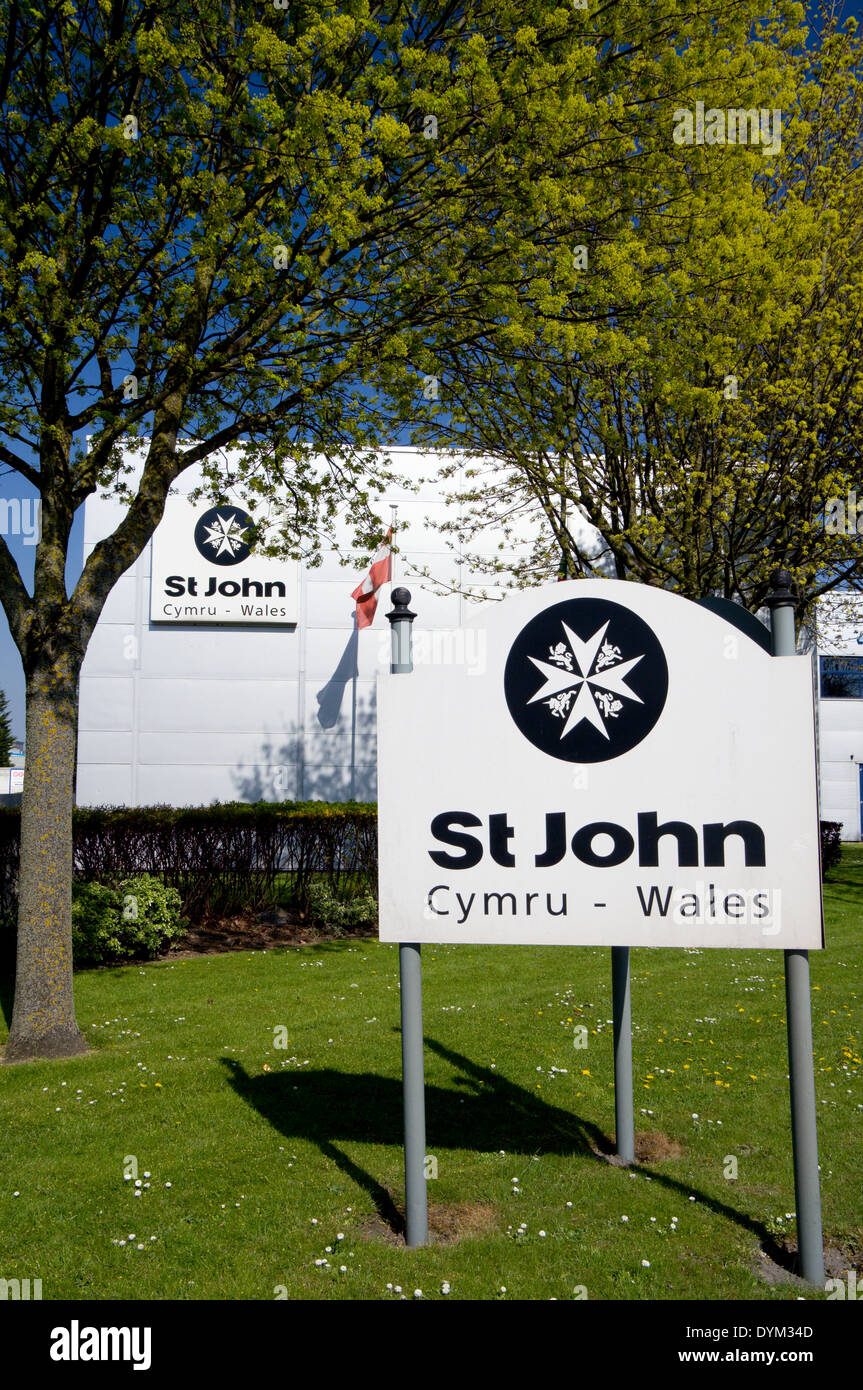 St Johns Ambulance Wales Offices, Ocean Way, Cardiff, Wales, UK. Stock Photo