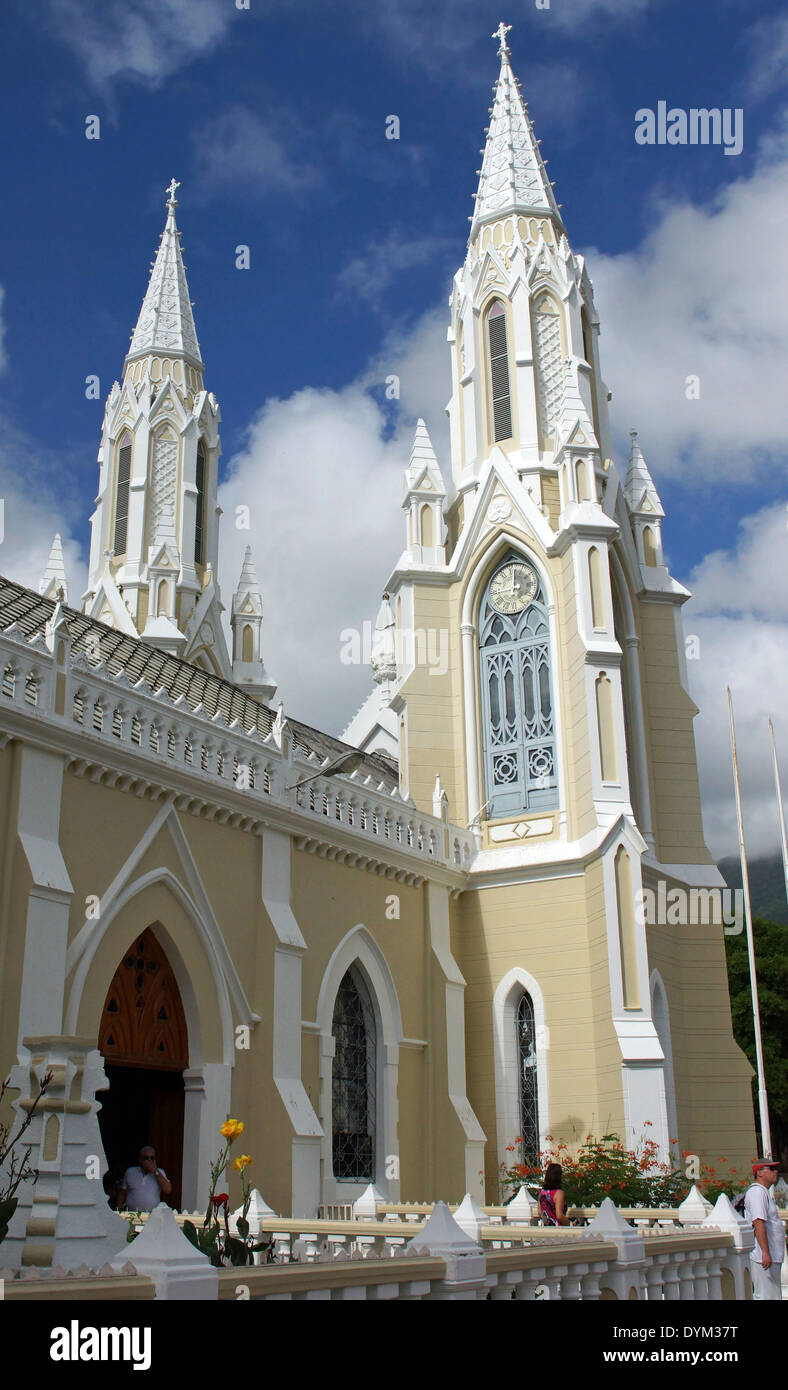 Pilgrimage Church Santuario de la Virgen, El Valle del Espirito Santo, Isla Margarita, Venezuela Stock Photo