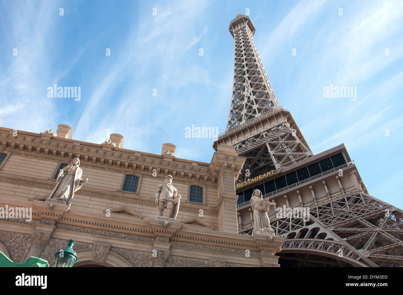 Scale replica of the Eiffel Tower at Paris Las Vegas Hotel and Casino on  the Las Vegas Strip in Paradise, Nevada Stock Photo - Alamy