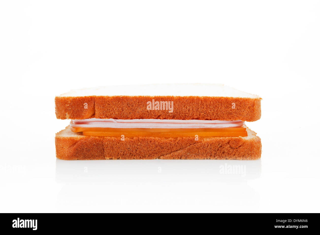 Sandwich with turkey and cheddar cheese isolated on white background Stock Photo Alamy