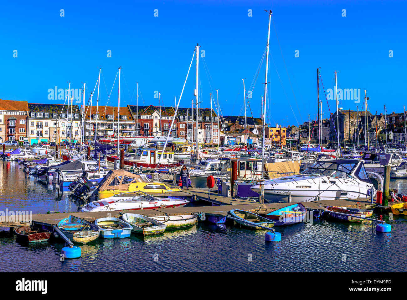 Weymouth Marina Dorset Stock Photo Alamy