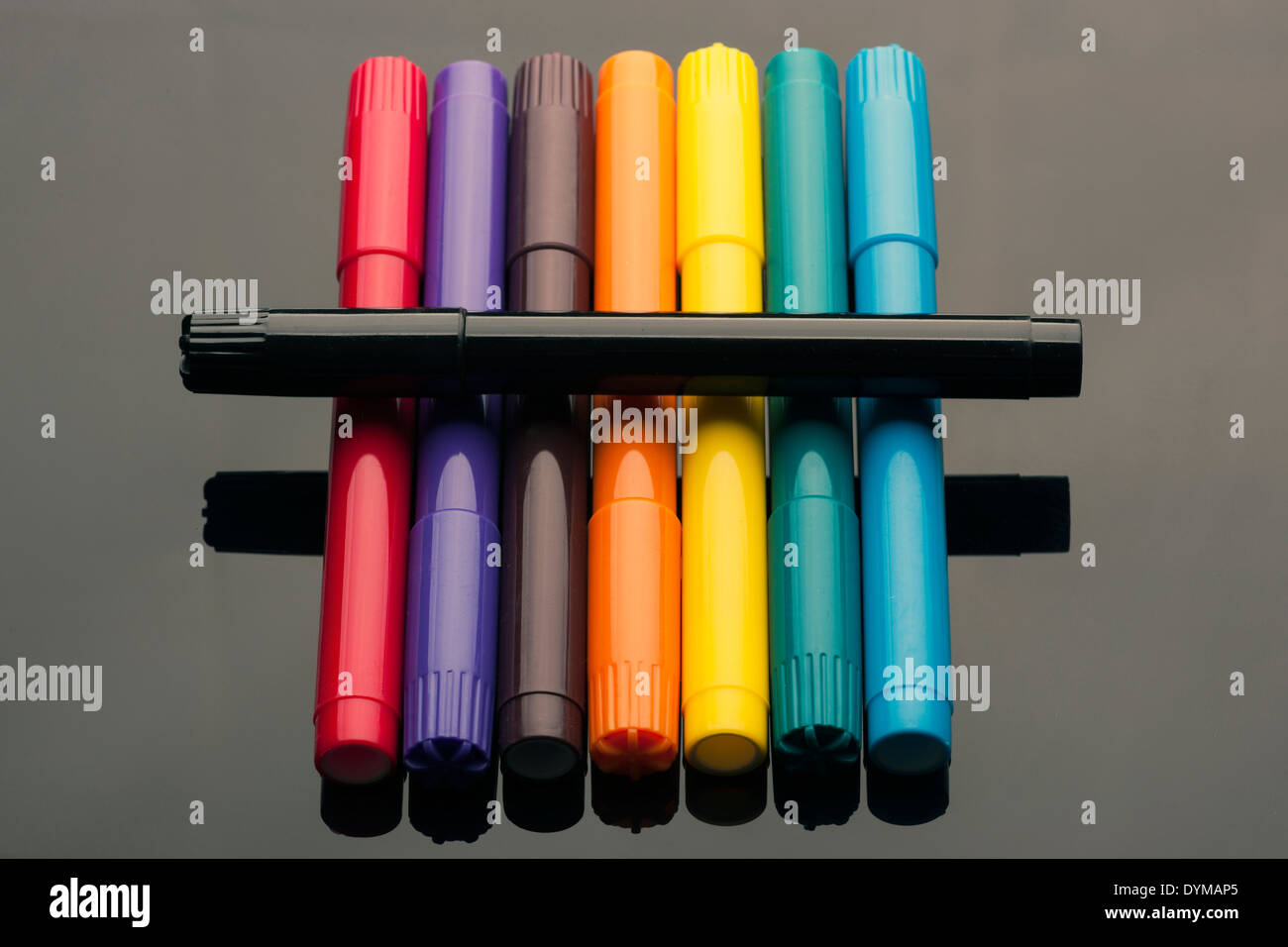 coloured felt tip pens Stock Photo Alamy