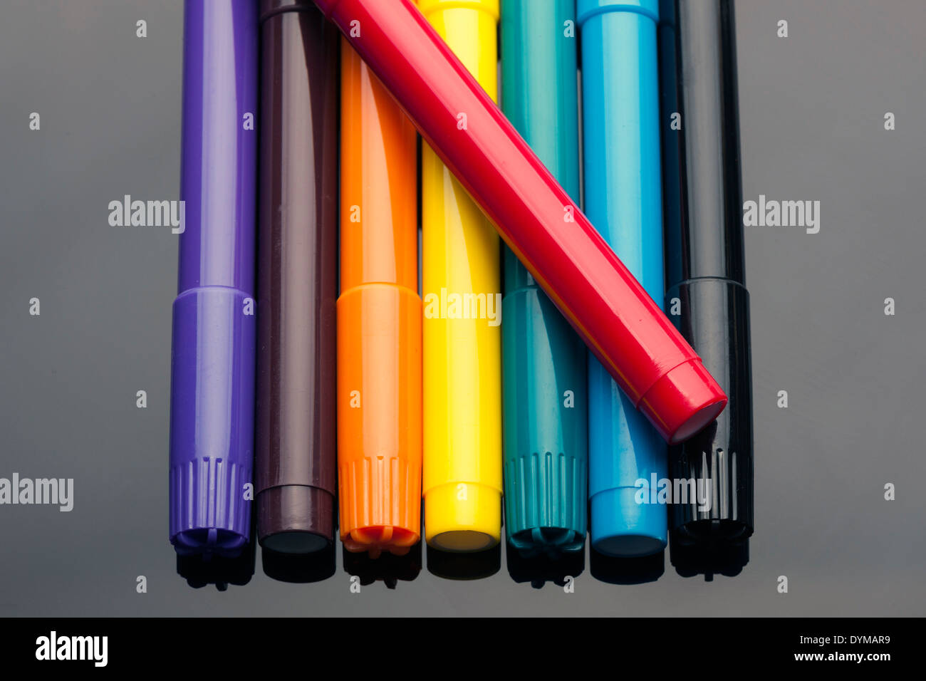 coloured felt tip pens Stock Photo Alamy