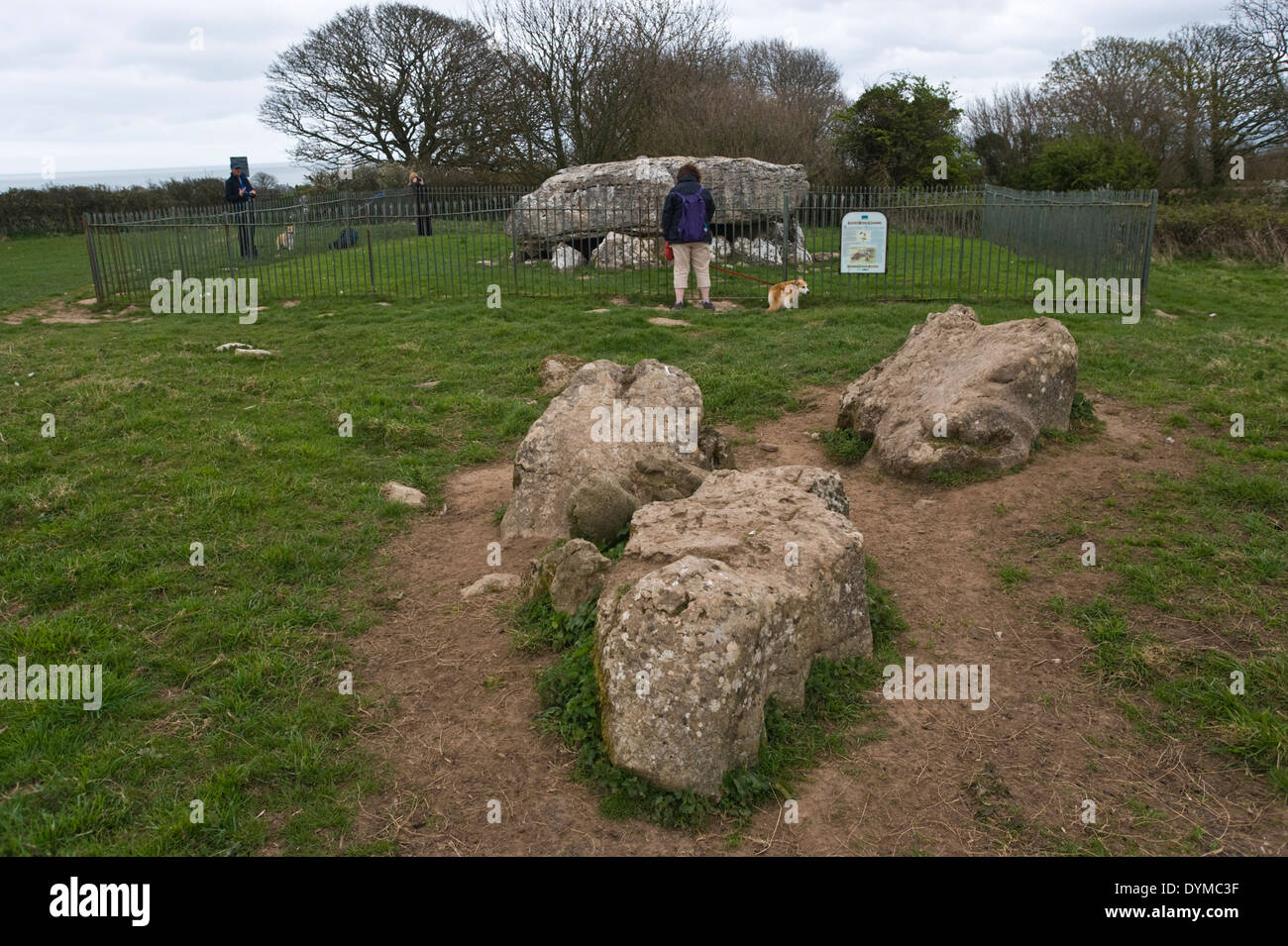Neolithic burial chamber at Lligwy near Moelfre on Anglesey North Wales