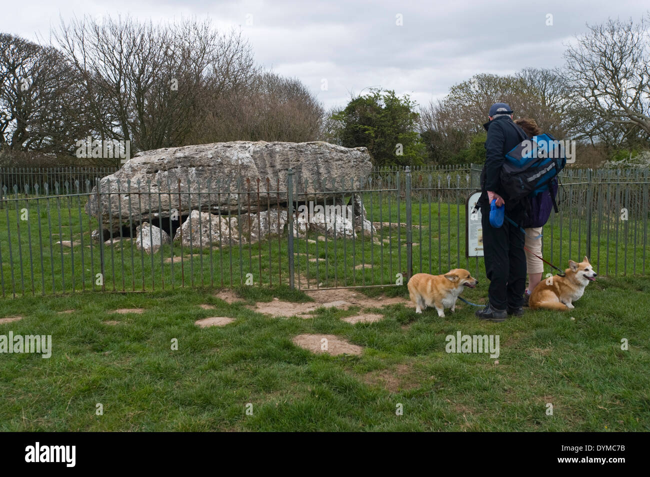 Neolithic burial chamber at Lligwy near Moelfre on Anglesey North Wales