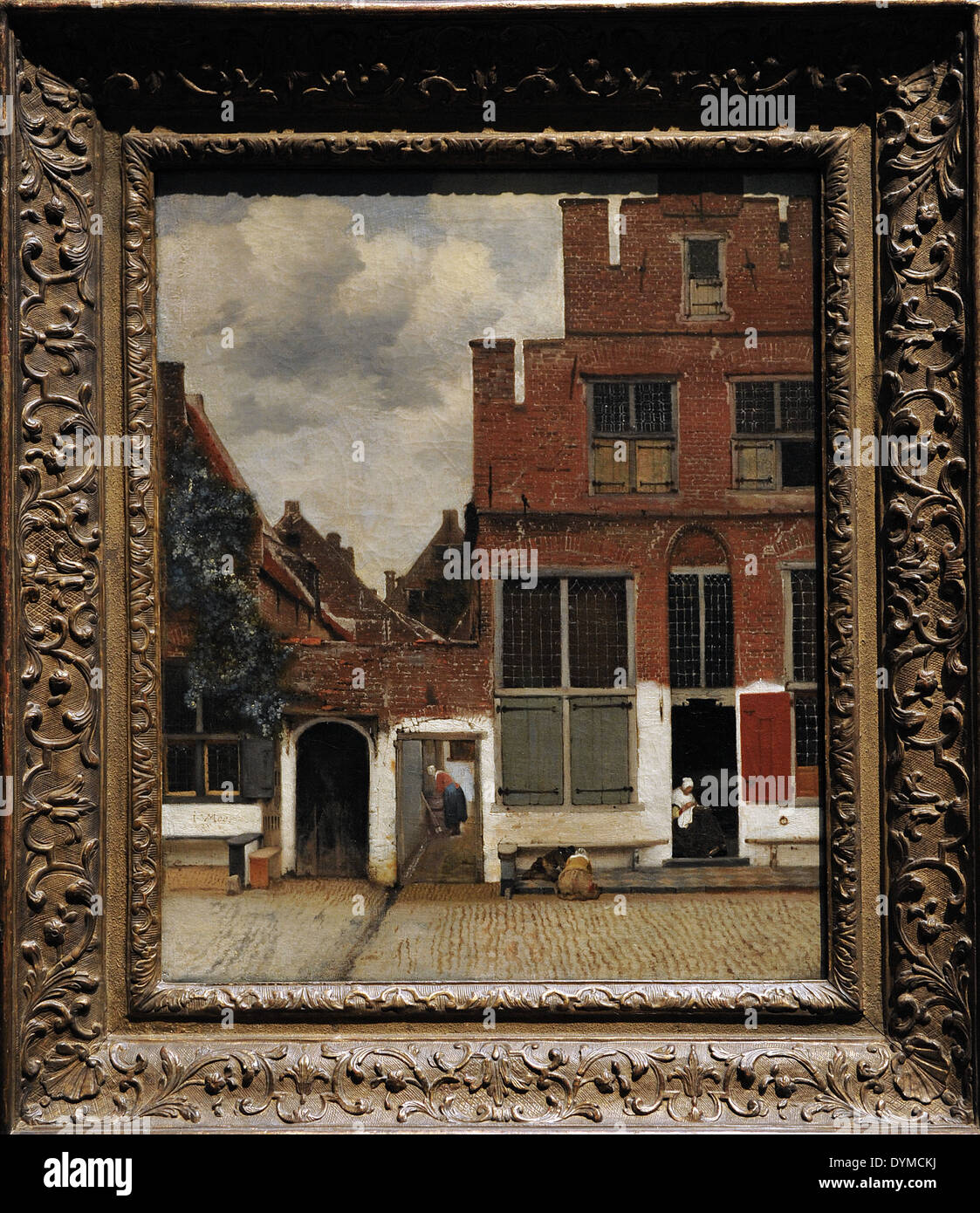 Johannes Vermeer (1632-1675). Dutch painter. View of Houses in Delft, Known as The Little Street, c. 1658. Stock Photo