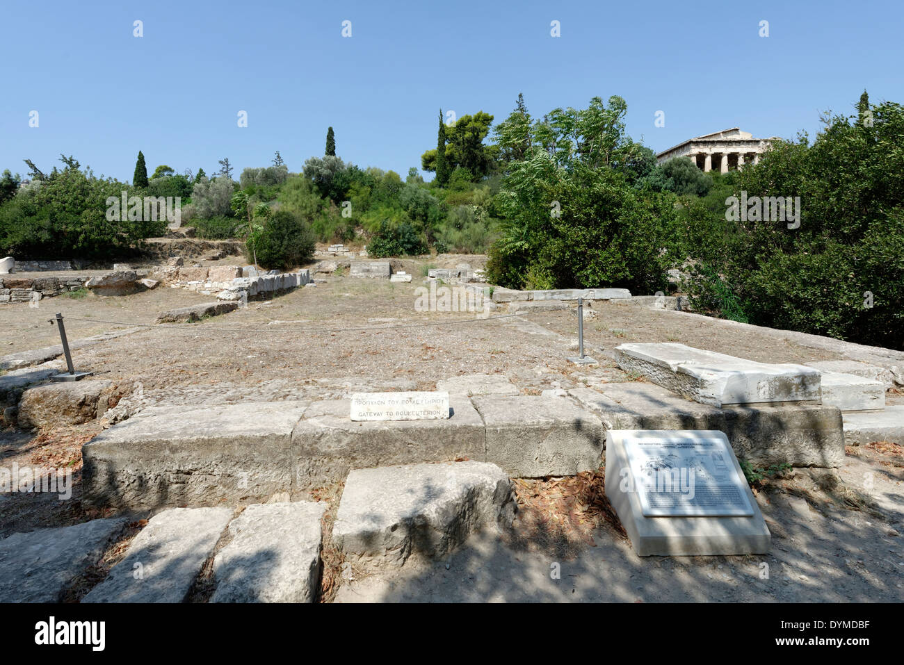 Gateway to New Bouleuterion Ancient Agora Athens Greece This was roofed