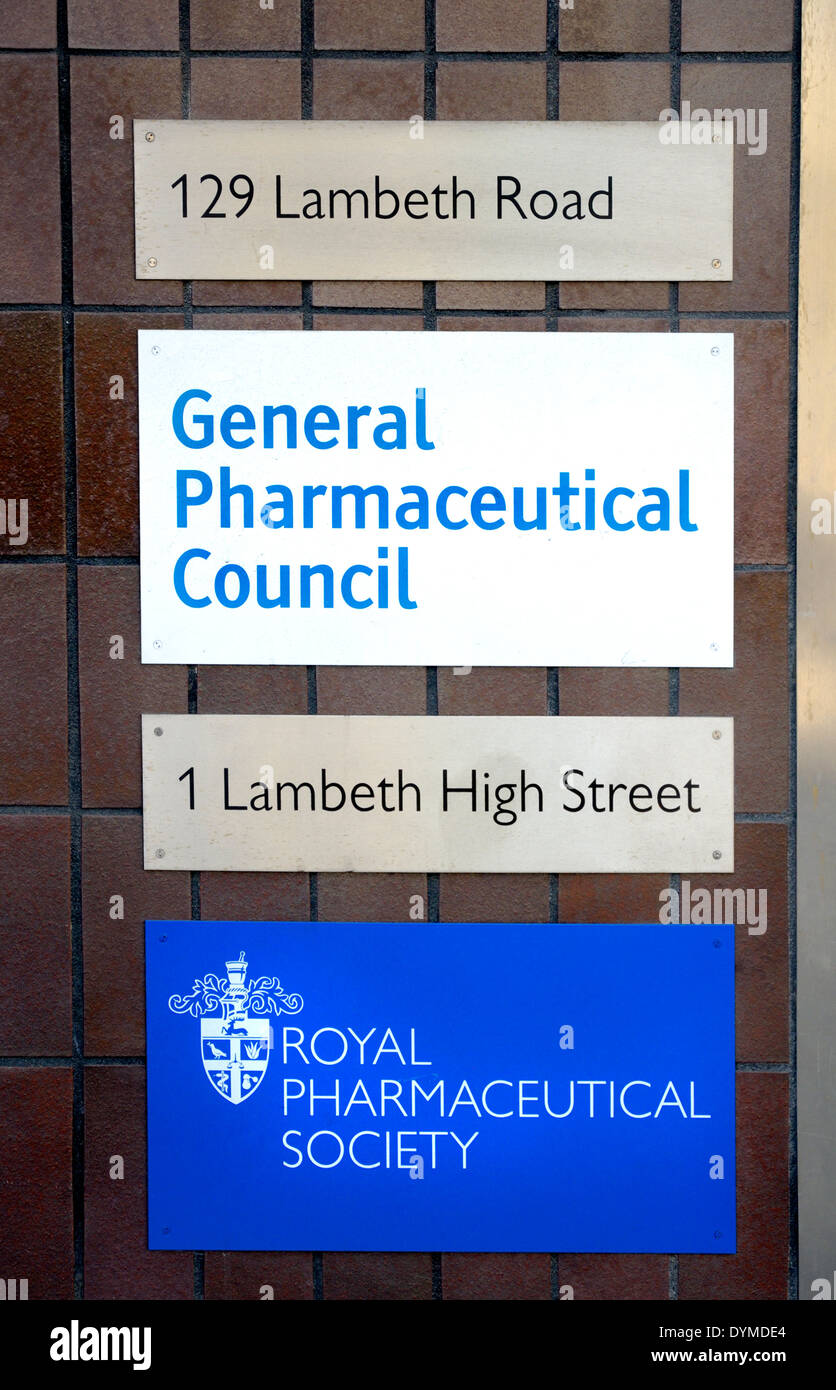 London, England, UK. Genral Pharmaceutical Council offices at 129 Lambeth Road, South London Stock Photo