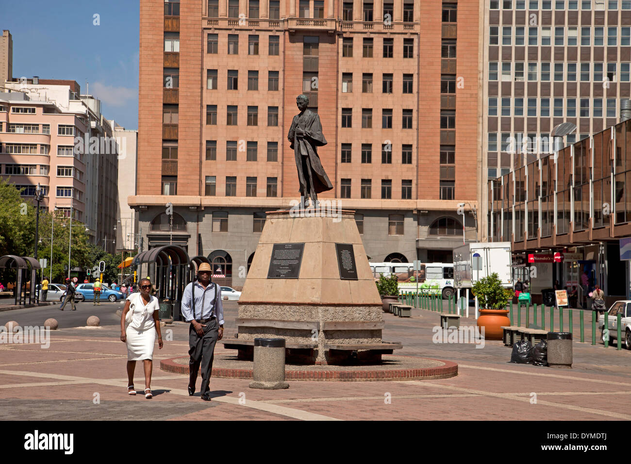 Ghandi statue on central Ghandi Square in Johannesburg, Gauteng, South
