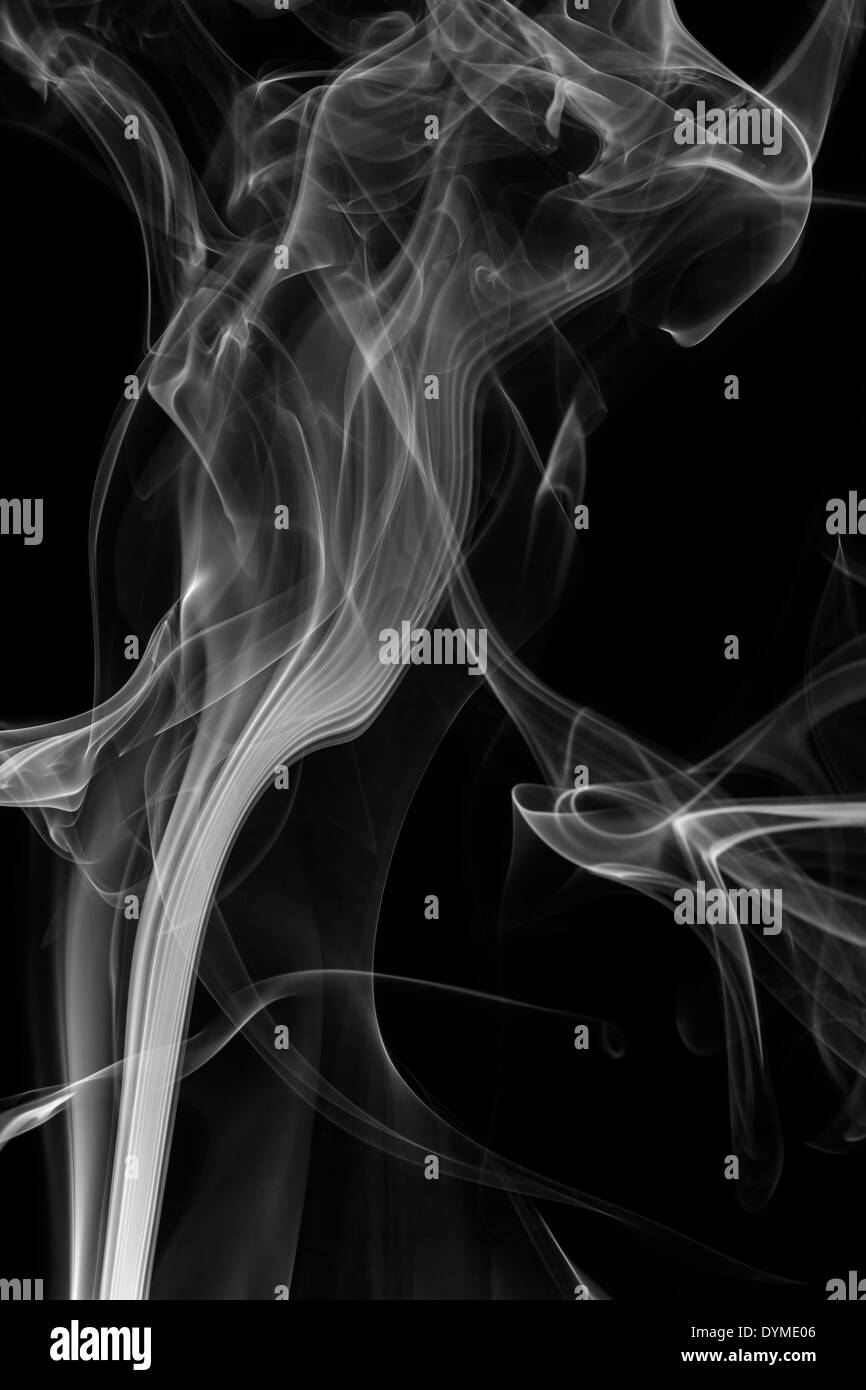 abstract smoke isolated black background Stock Photo - Alamy