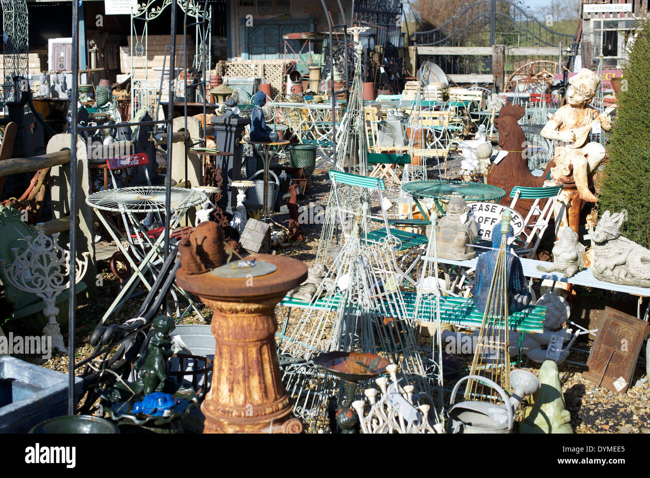 Garden Ornaments in Reclamation Yard in Somerset UK Stock Photo Alamy
