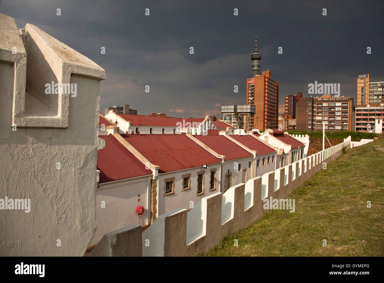 the old Fort on Constitution Hill in Johannesburg, Gauteng, South Africa, Africa Stock Photo