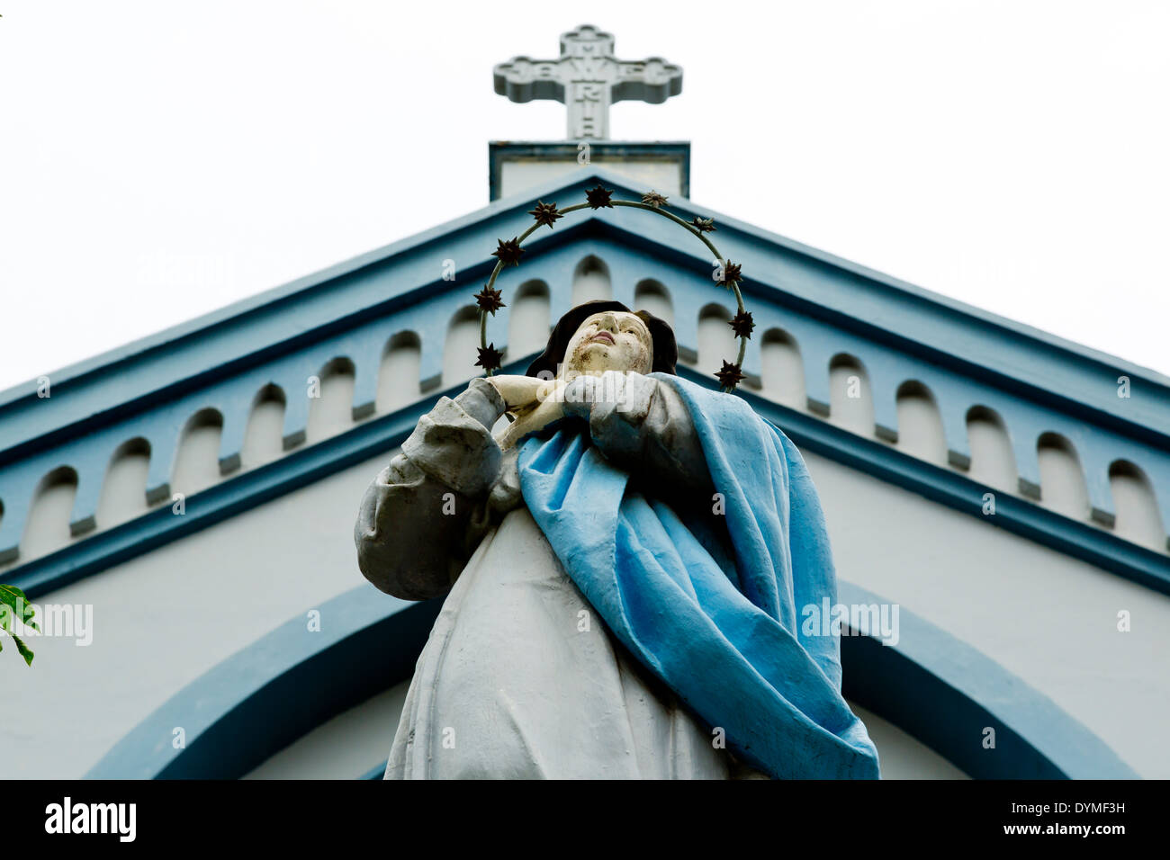 Statue of the Immaculate Conception Cathedral in Puerto Princesa, Palawan, Philippines Stock Photo