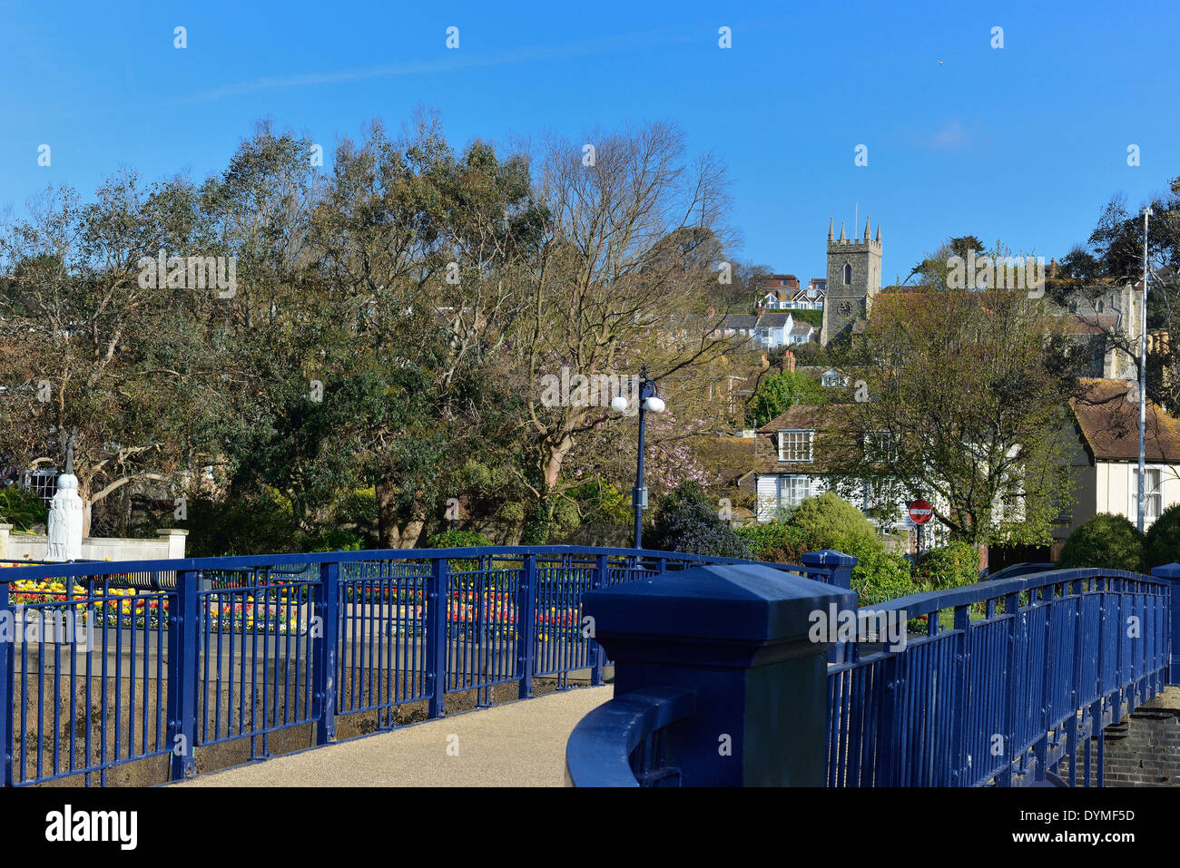 Hythe, Kent viewed from The Royal Military canal footpath. England, UK Stock Photo