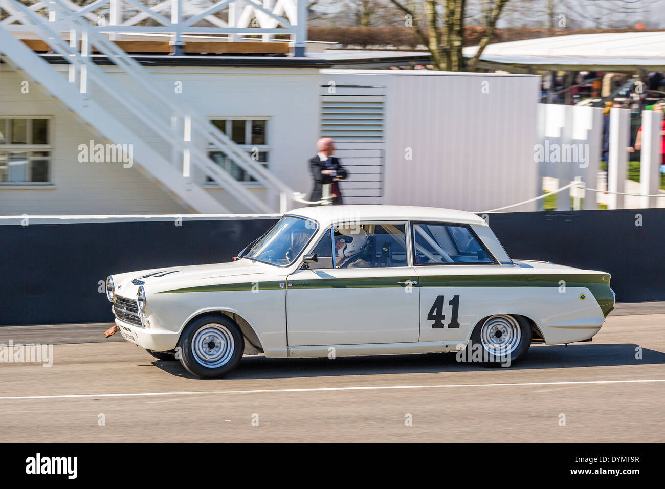 1964 Ford-Lotus Cortina Mk1 with driver Neil Brown, Sears Trophy race, 72nd  Goodwood Members meeting, Sussex, UK Stock Photo - Alamy