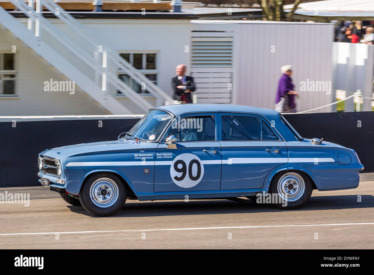 1963 Vauxhall VX 4/90 with driver Paul Clayson during the Sears Trophy race. 72nd Goodwood Members meeting, Sussex, UK. Stock Photo