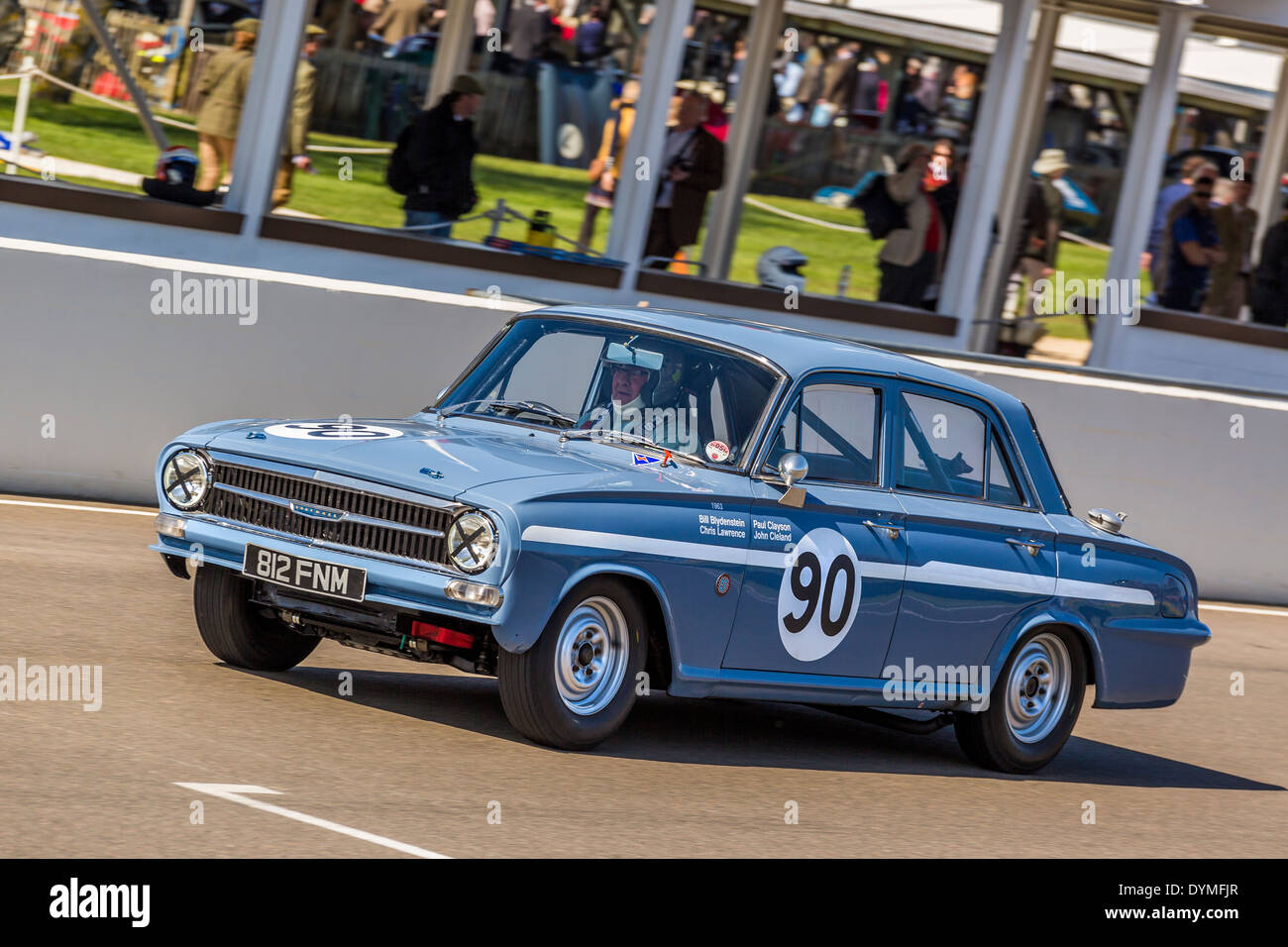1963 Vauxhall VX 4/90 with driver Paul Clayson during the Sears Trophy race. 72nd Goodwood Members meeting, Sussex, UK. Stock Photo