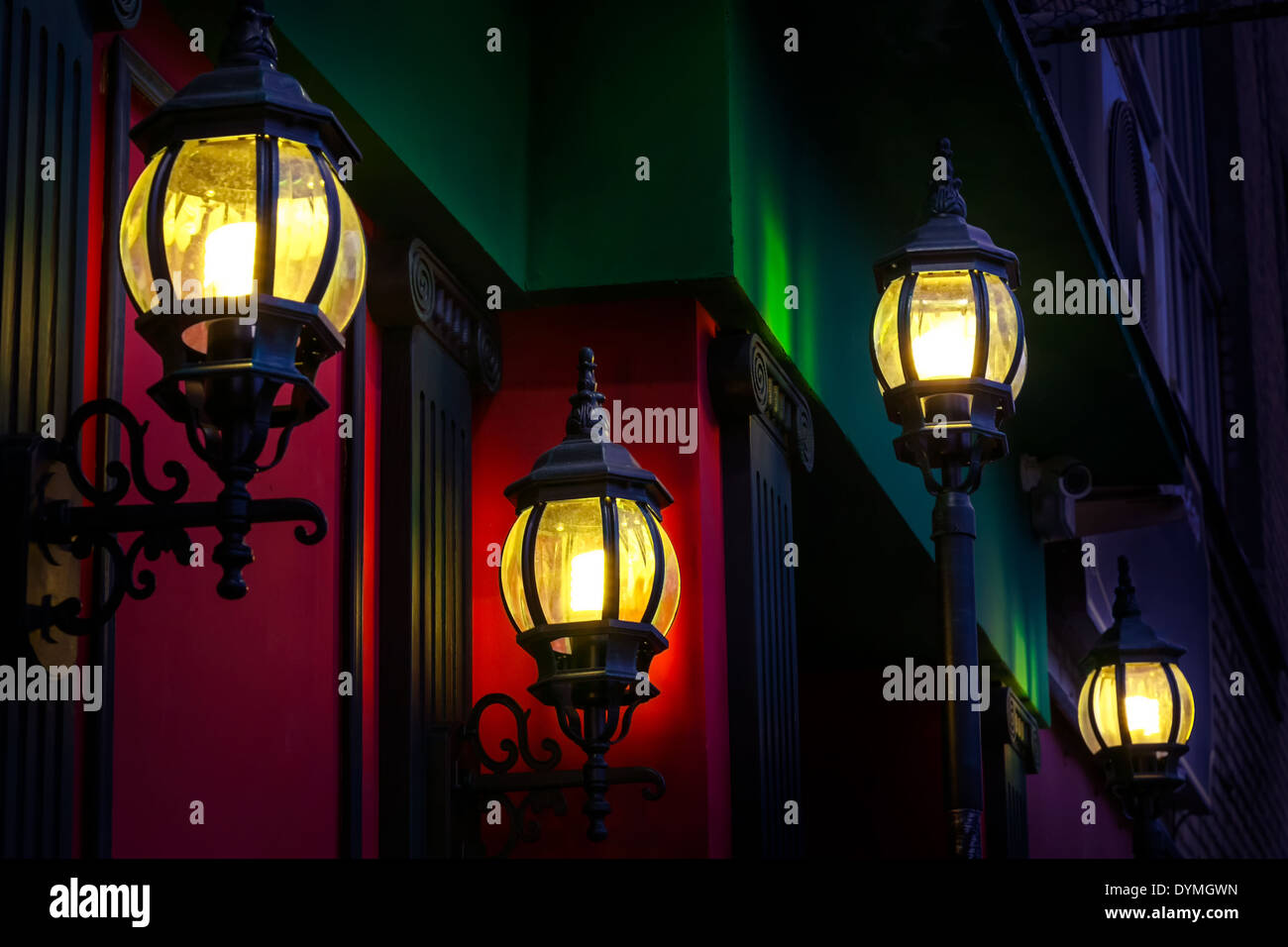 Old style iron street lamps hi-res stock photography and images - Alamy