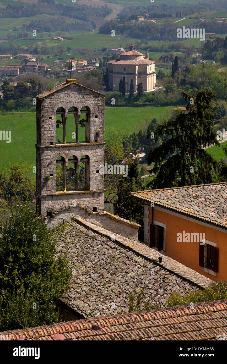 View from Todi to Umbrian countryside Umbria, Italy, Europe Stock Photo