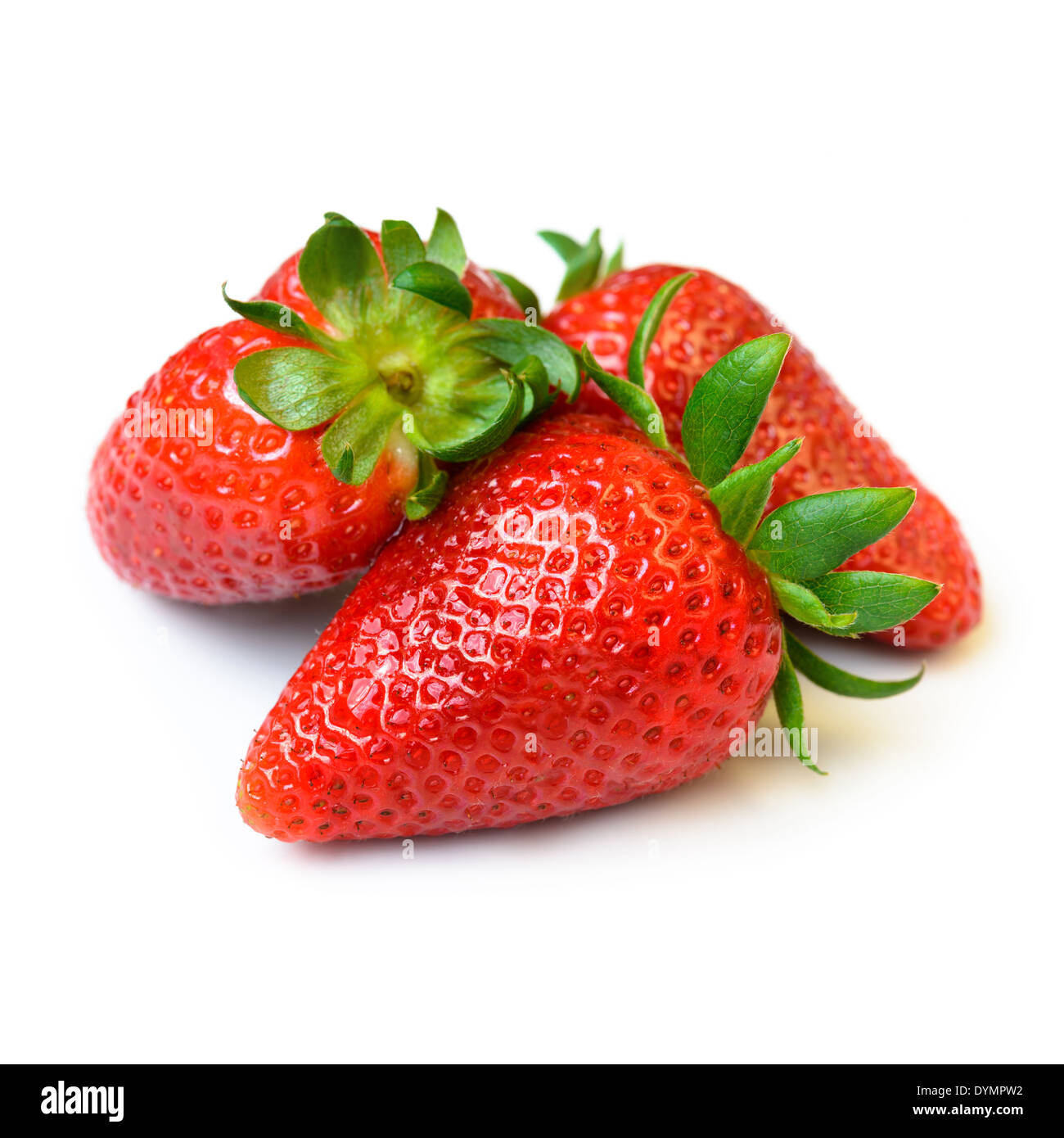 Strawberry over white background Stock Photo - Alamy