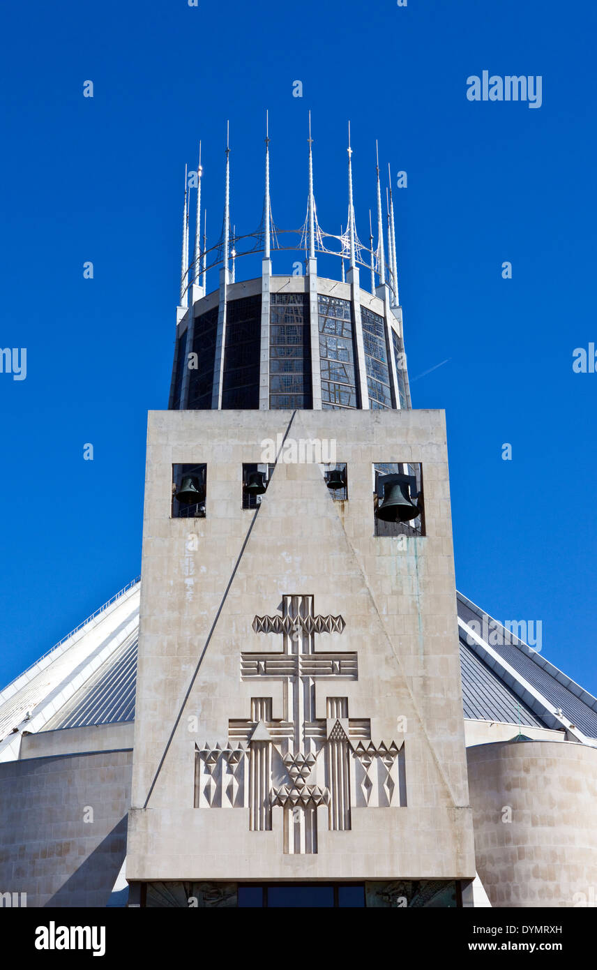 The modern exterior of Liverpool Metropolitan Cathedral. Stock Photo