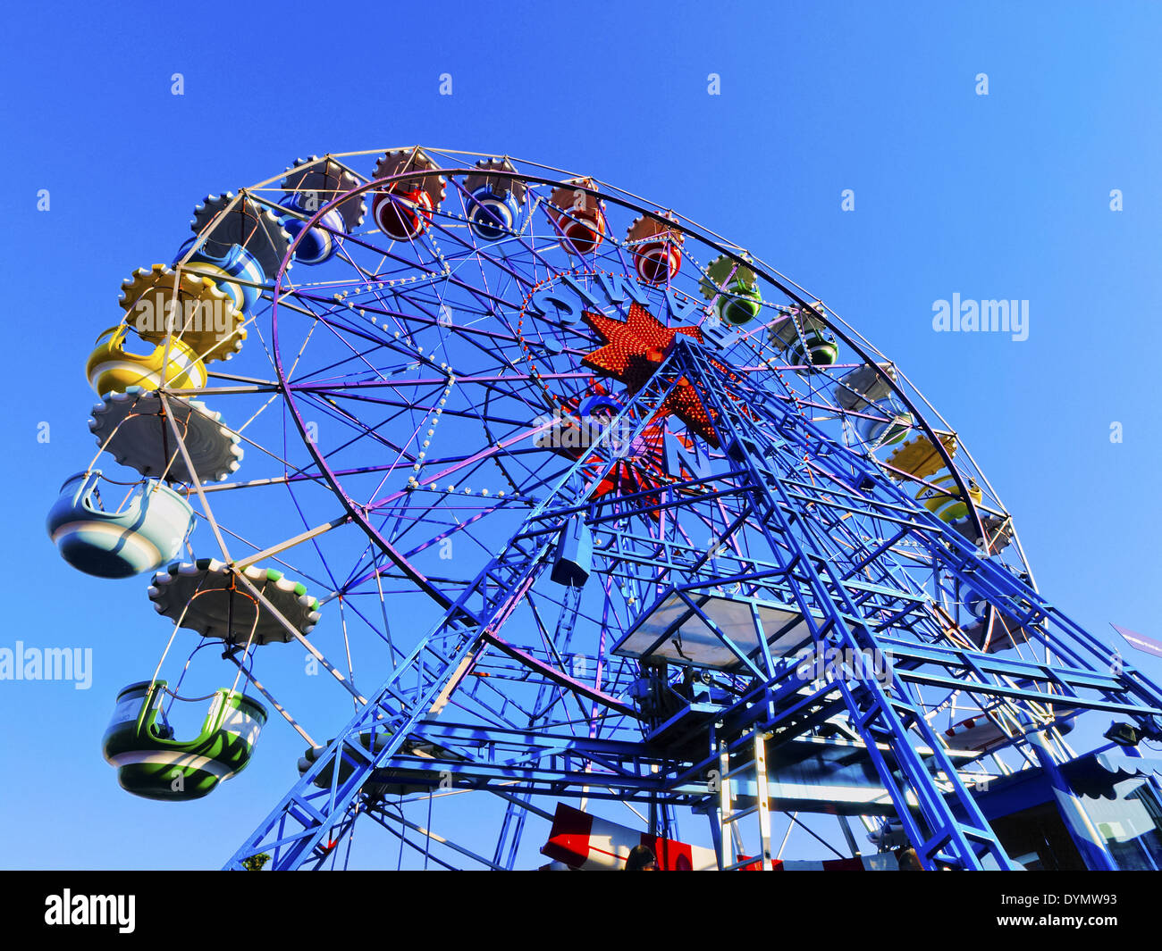 Tibidabo Amusement Park in Barcelona, Catalonia, Spain Stock Photo