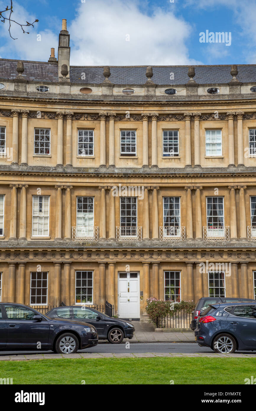 Townhouses in The Circus, Bath, Somerset Stock Photo
