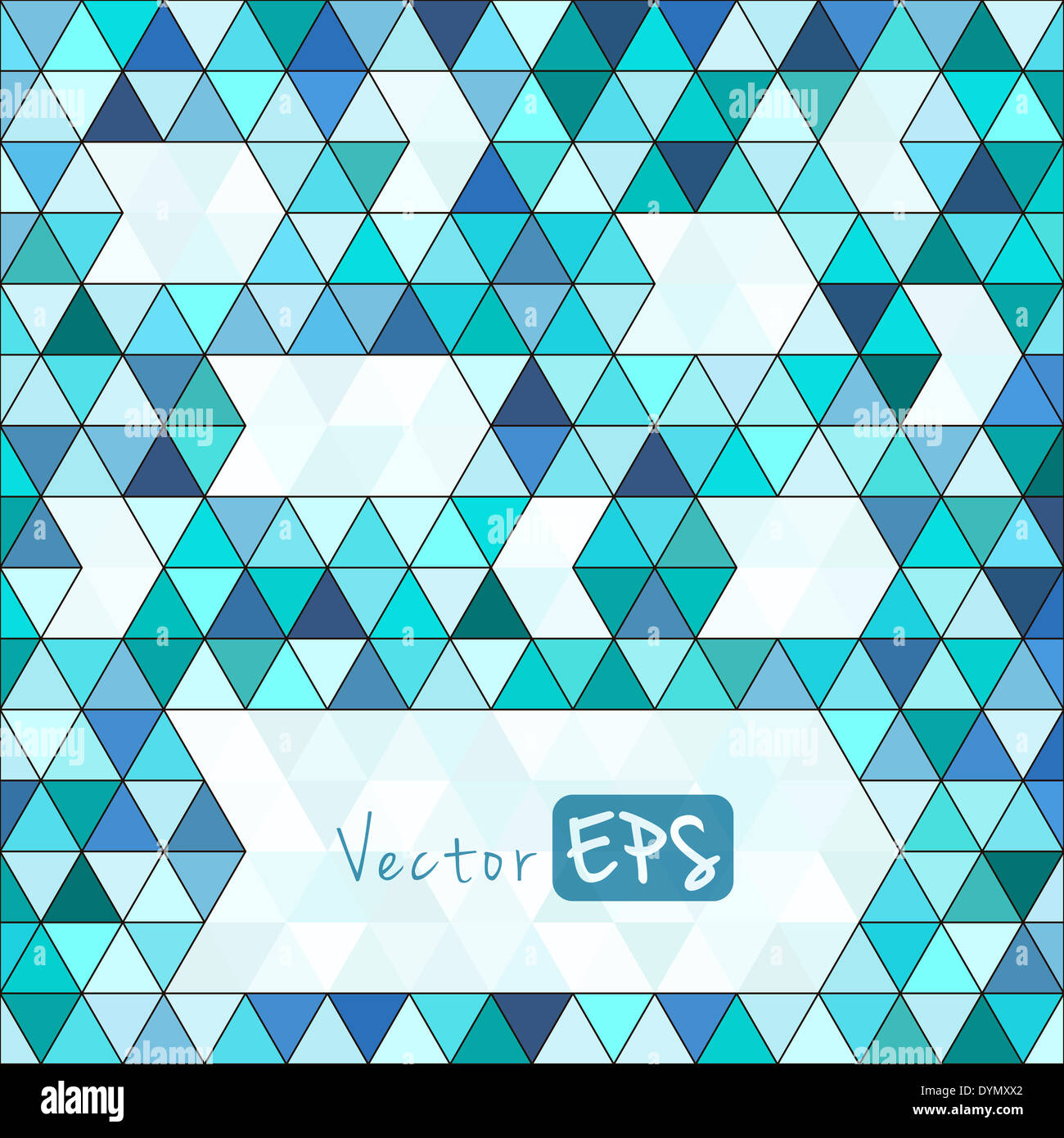 Geometric mosaic pattern from blue triangle Stock Photo - Alamy