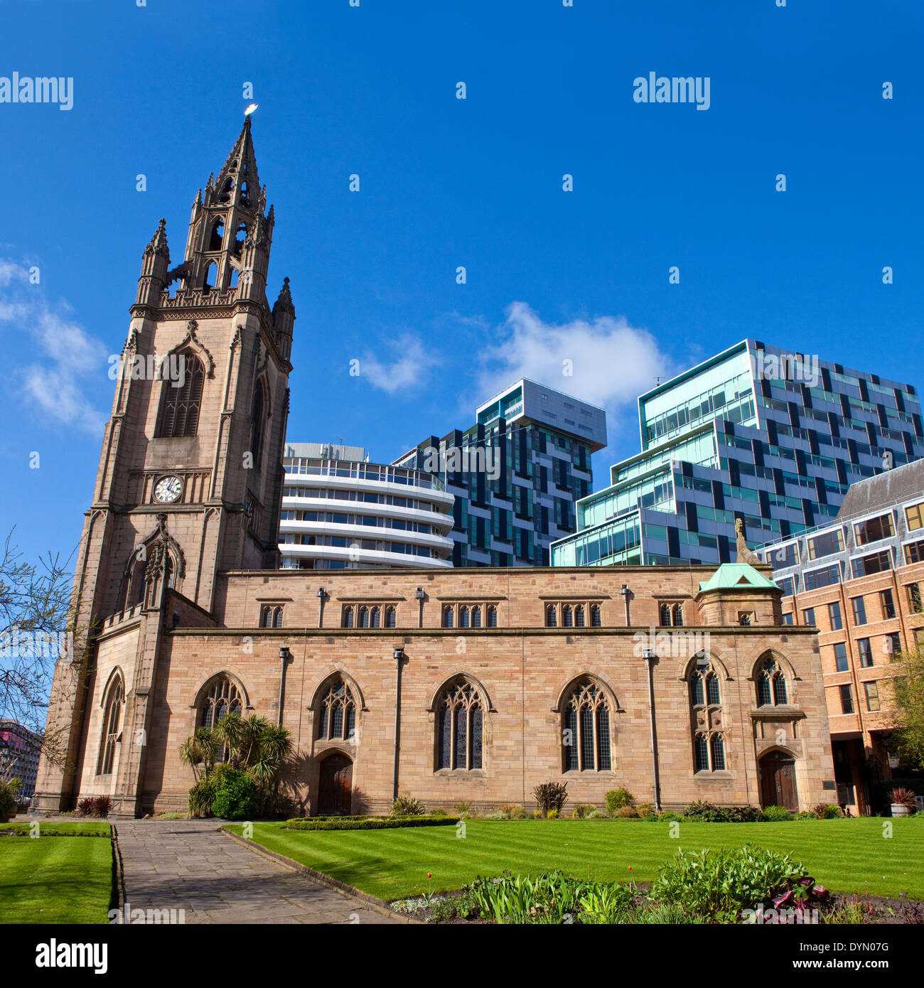 The historic church of Our Lady and St Nicholas in Liverpool. Stock Photo