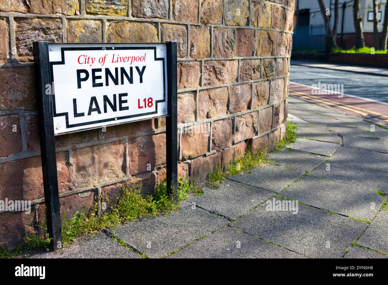 Penny Lane in Liverpool. The street was immortalised in a song by 'The