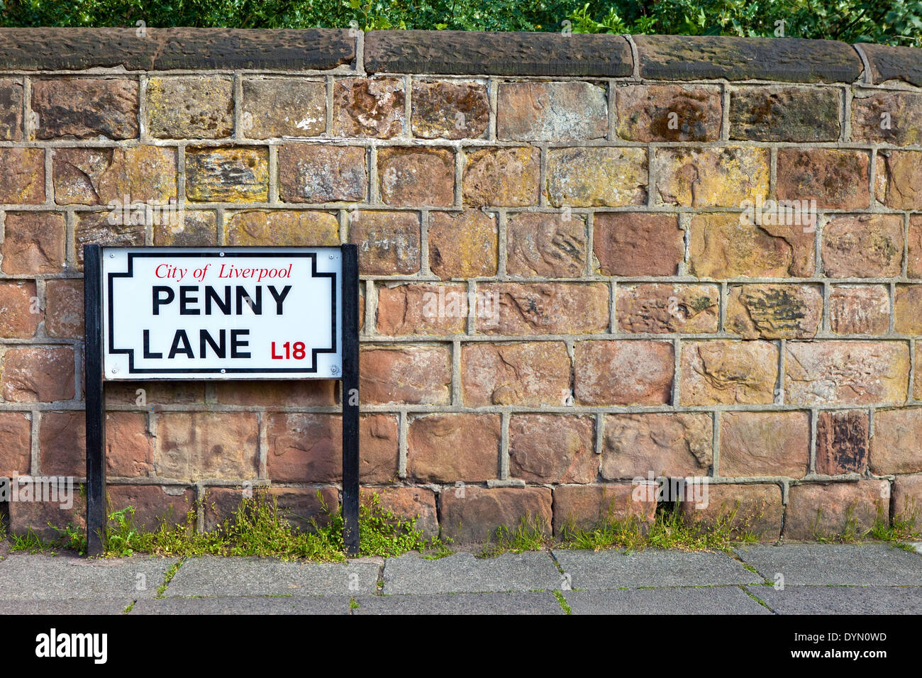 Penny Lane in Liverpool. The street was immortalised in a song by 'The