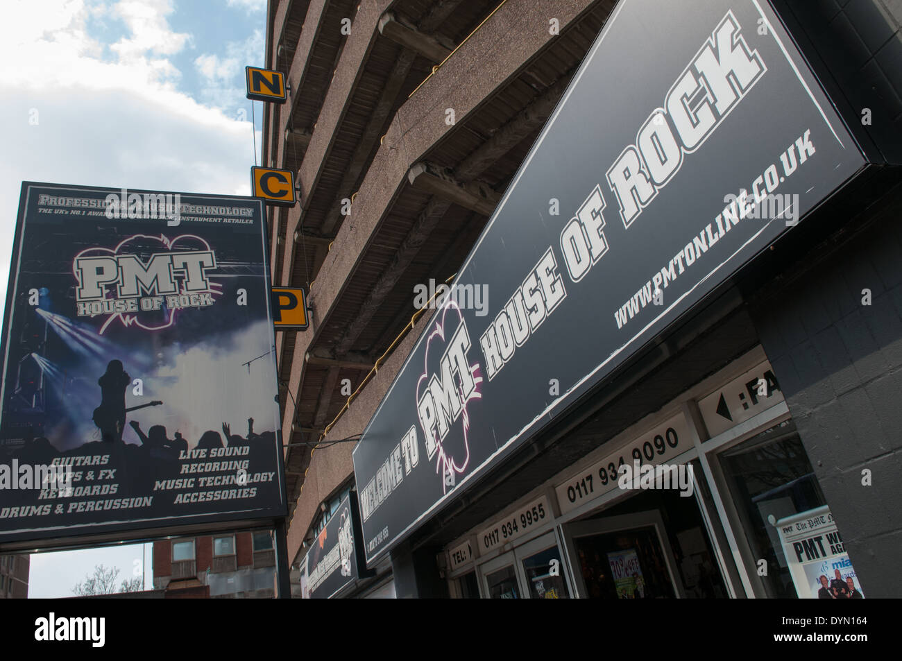 Front of the Professional Music Technology store PMT in Bristol which