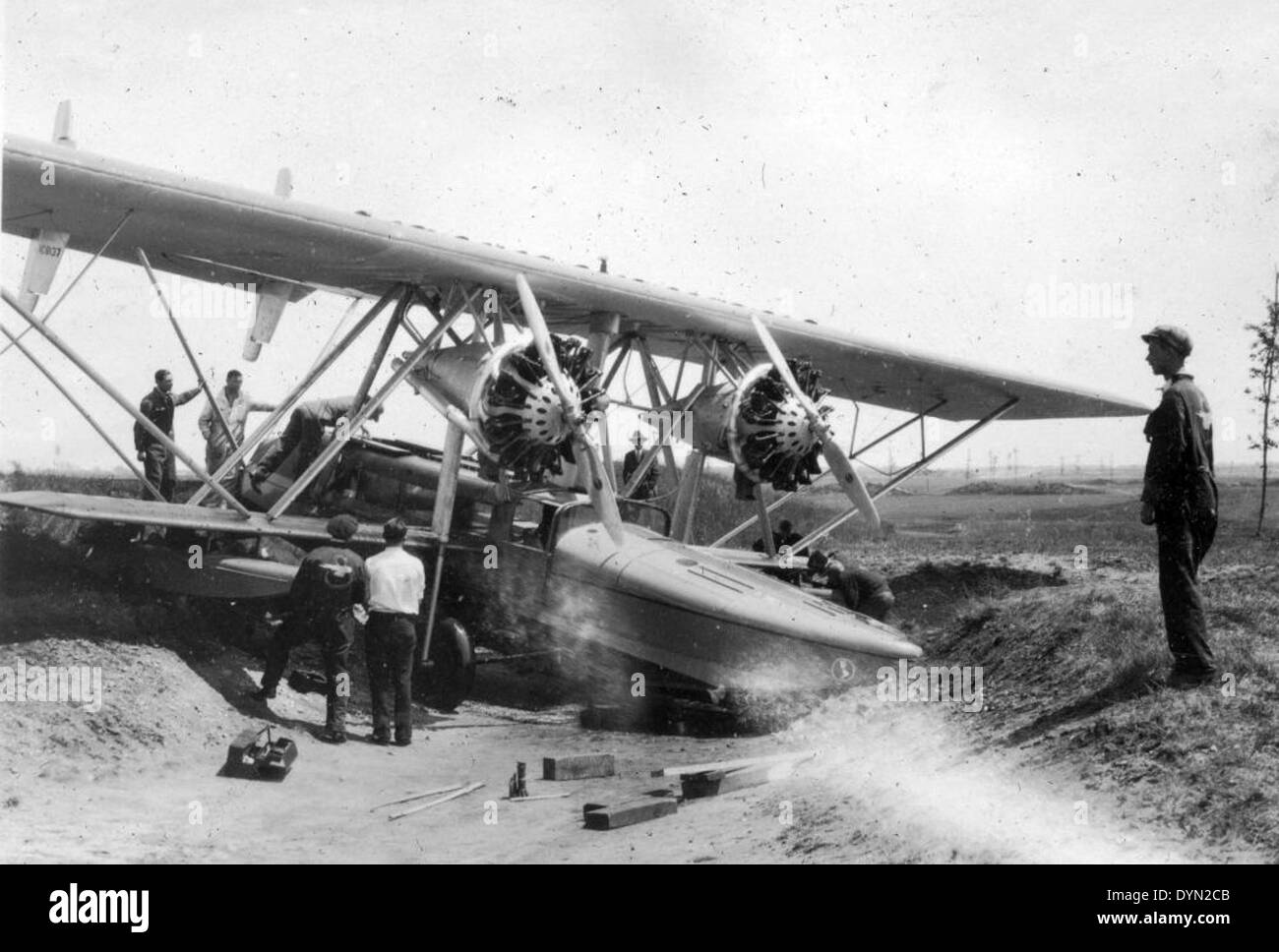 AL009B 129 Sikorsky S-38B, 114-9R NC9137 crash 1929 Stock Photo
