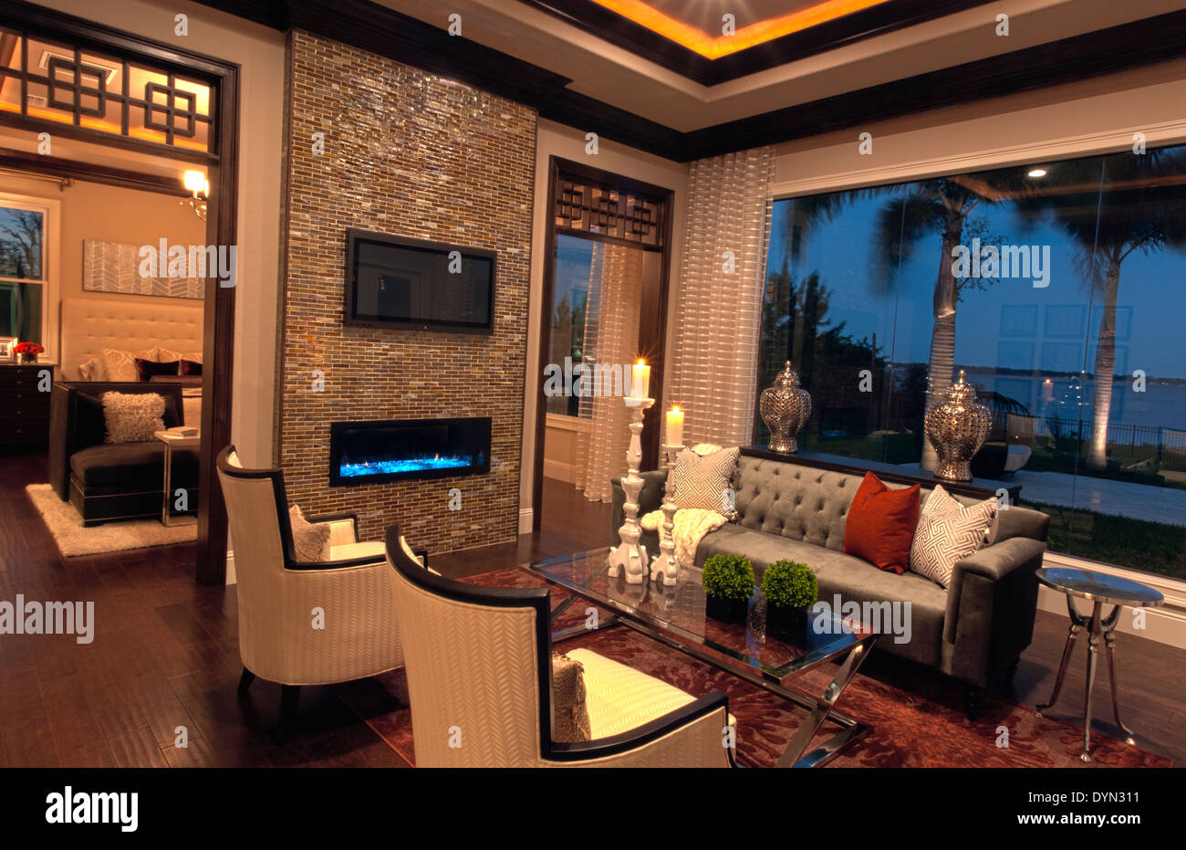 Sitting Room In Master Bedroom In Luxury Home In Windermere