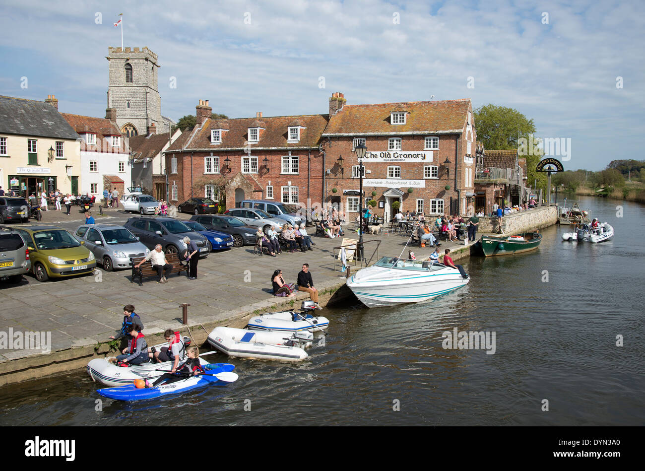 River Frome passes through Wareham in Dorset England UK Stock Photo Alamy