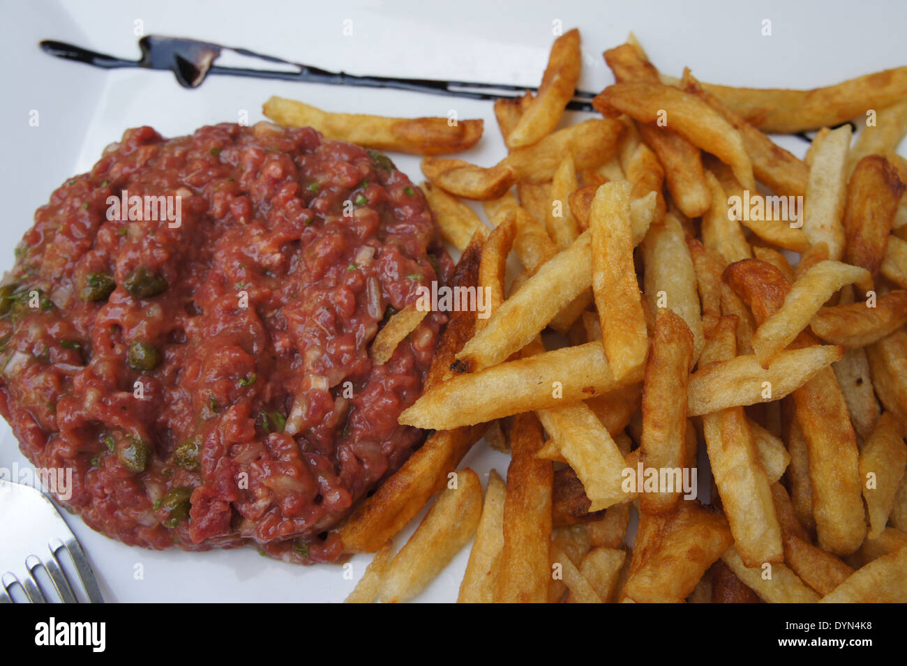 Tartare De Boeuf Avec Frites High Resolution Stock Photography And