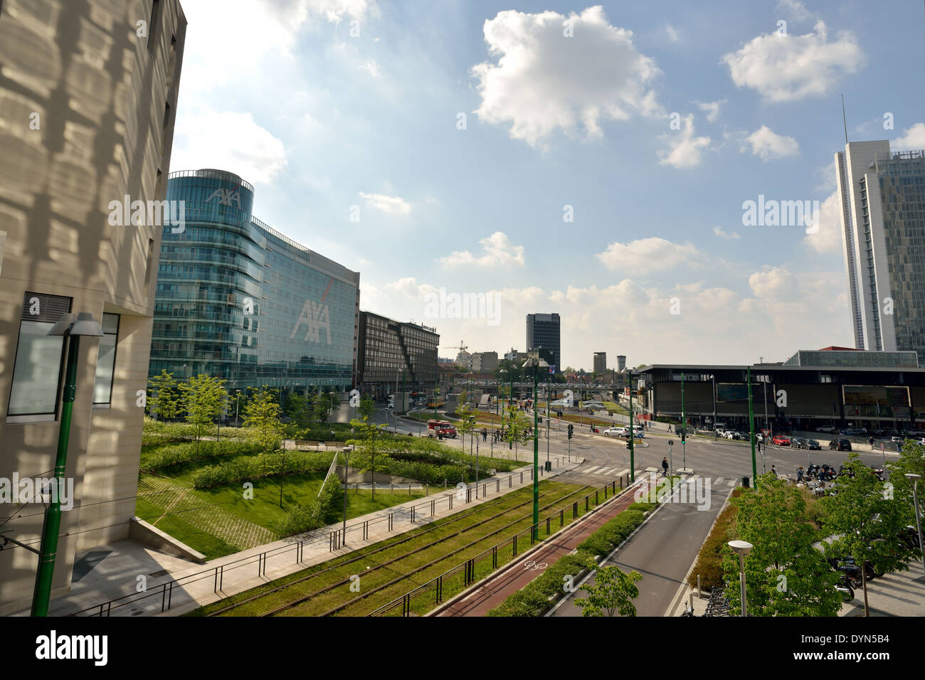 Milan, Porta, Garibaldi Station, view from Vincenzo Capelli street. Stock Photo
