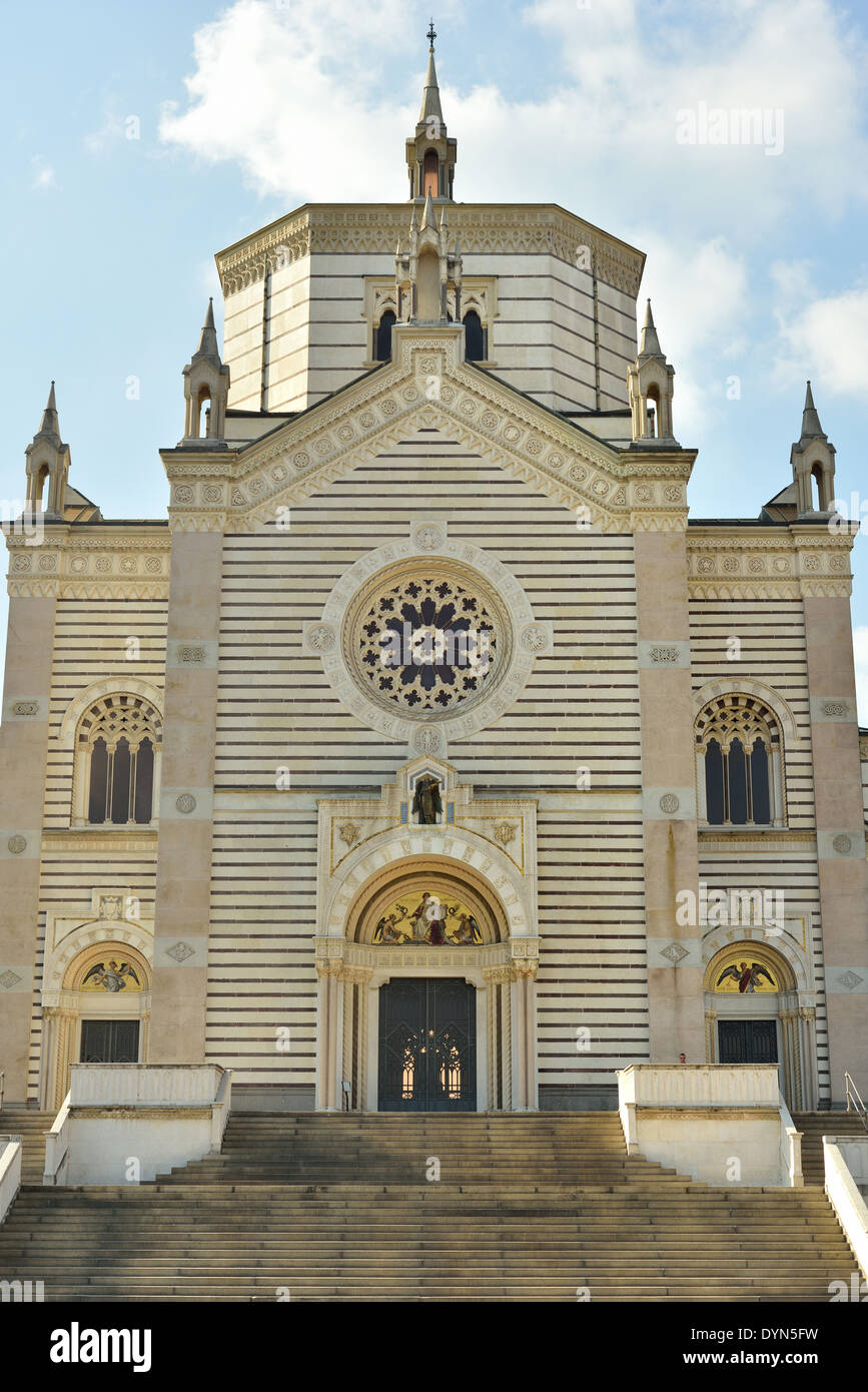 Cimitero Monumentale (Monumental Cemetery), Famedio, main entrance. Stock Photo