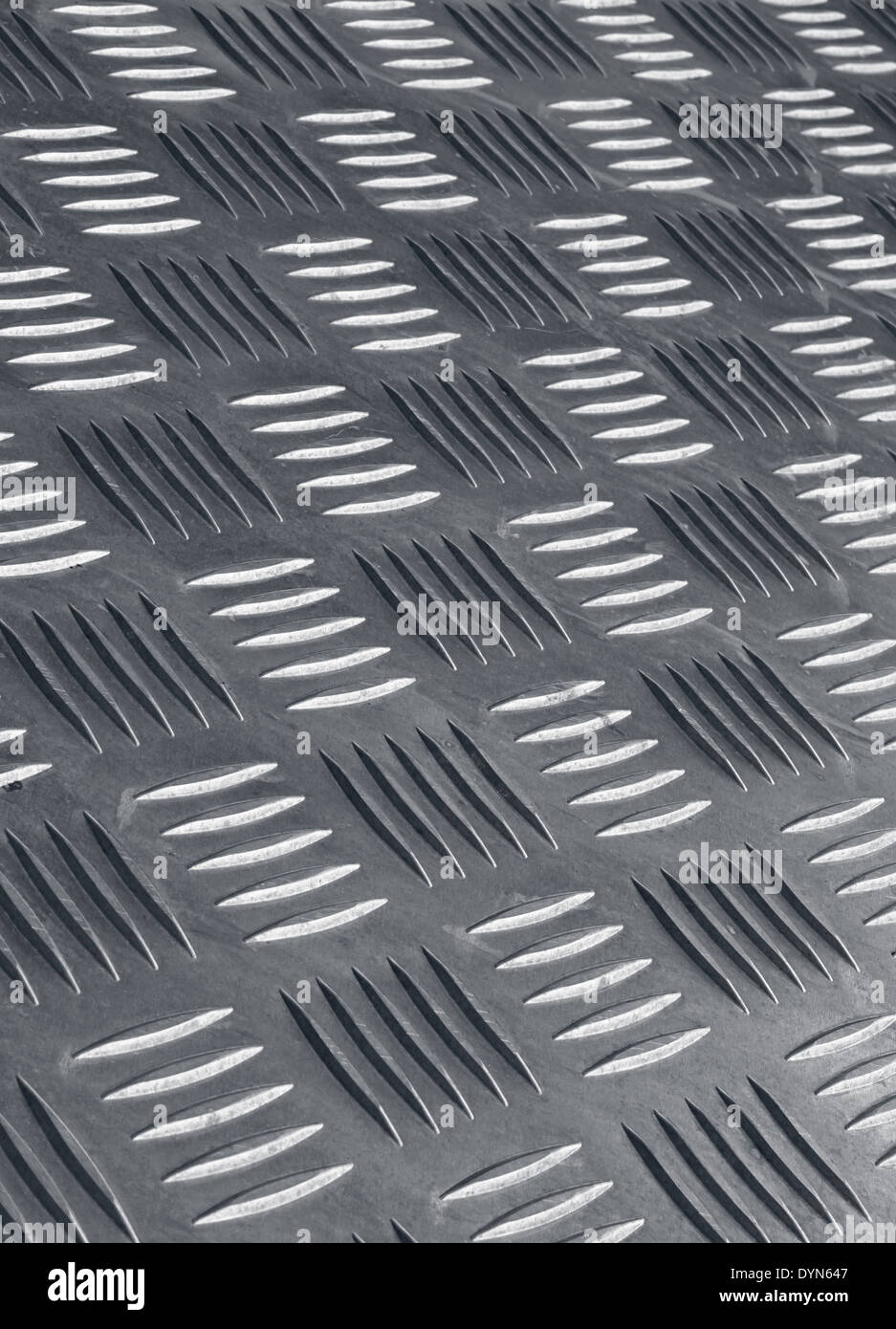 Industrial non-slip metal flooring detail Stock Photo