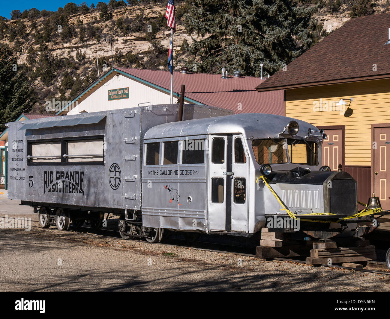 The Galloping Goose Historical Society Museum, Dolores, Colorado Stock