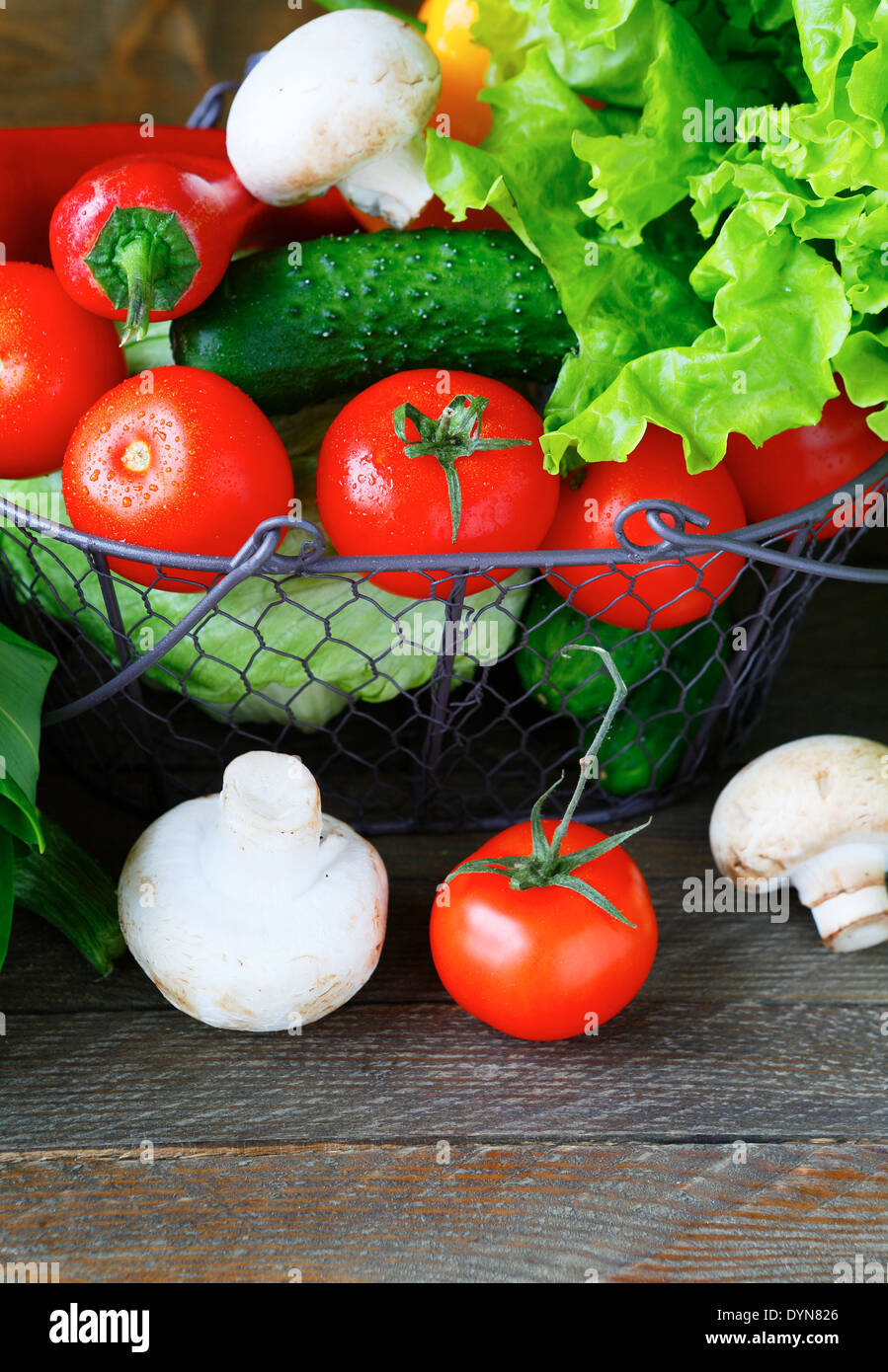 set of fresh vegetables, food closeup Stock Photo