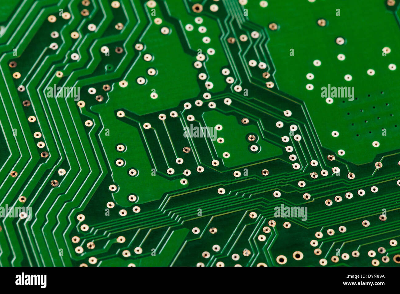 Closeup detail of circuit board Stock Photo