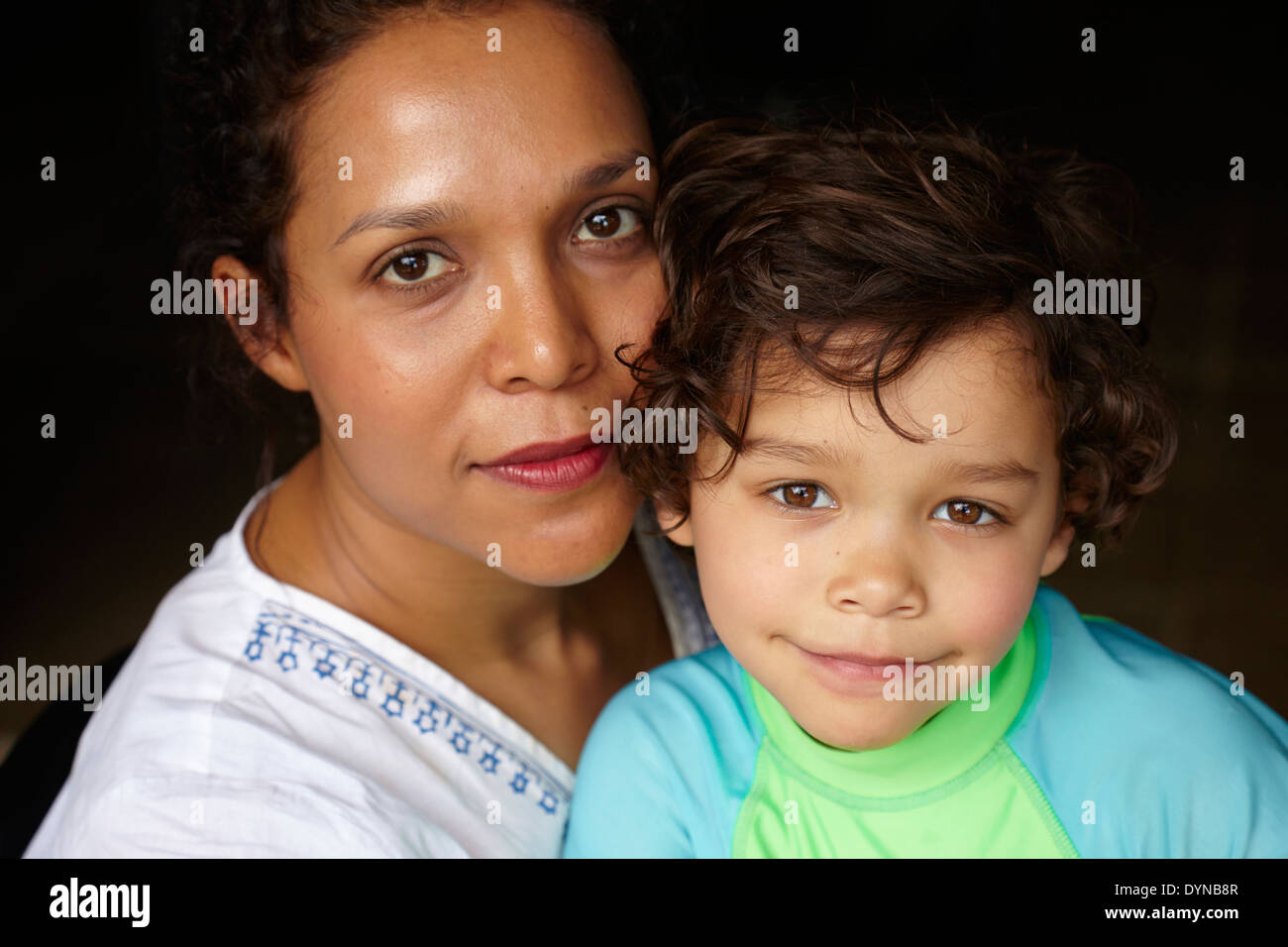 Mother holding son Stock Photo