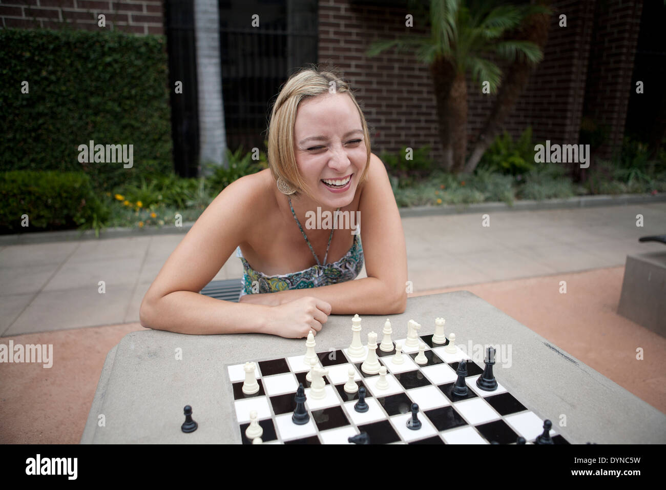 Playing chess at the beach hi-res stock photography and images - Alamy