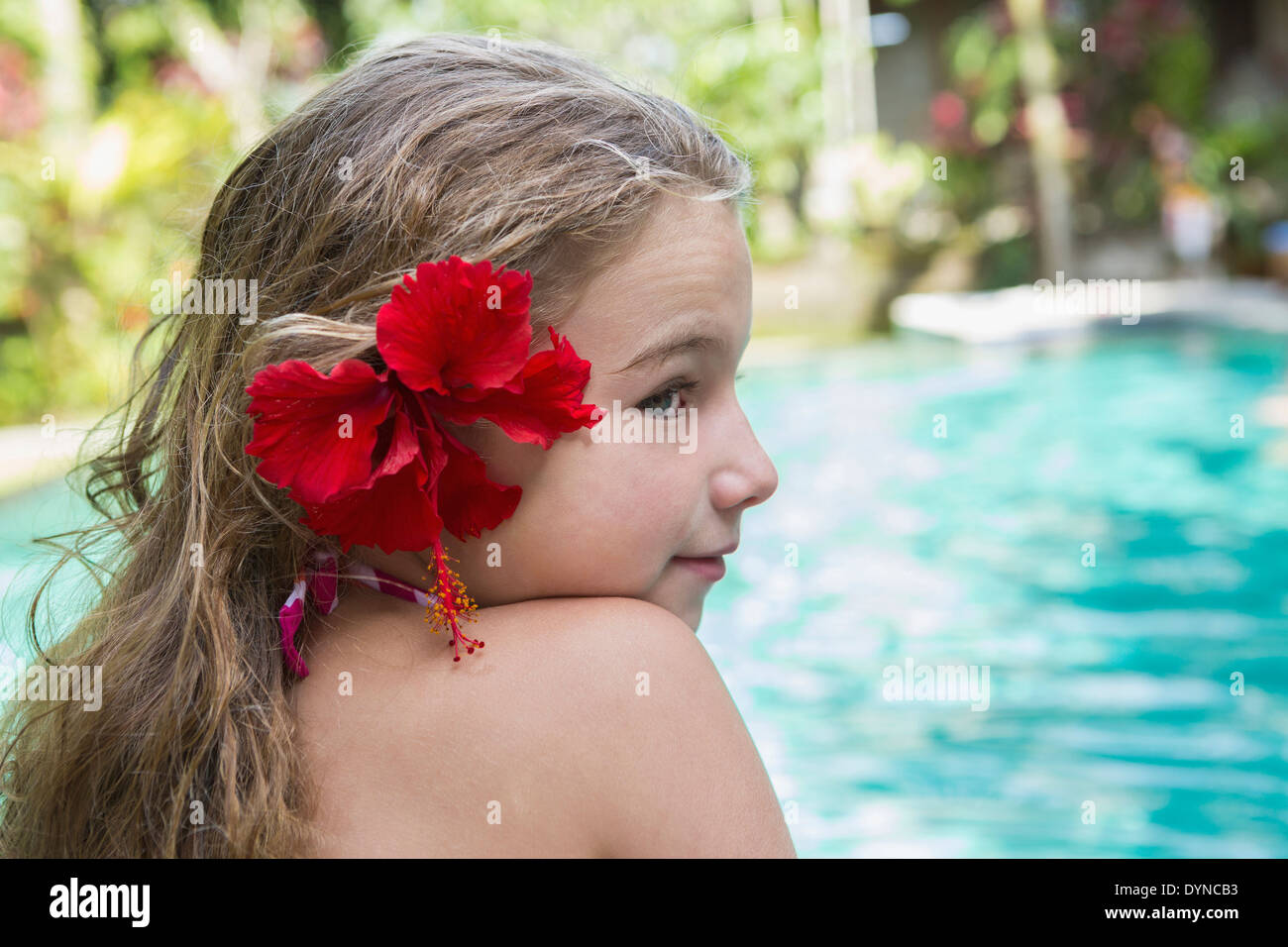 Hibiscus flower hair hires stock photography and images Alamy