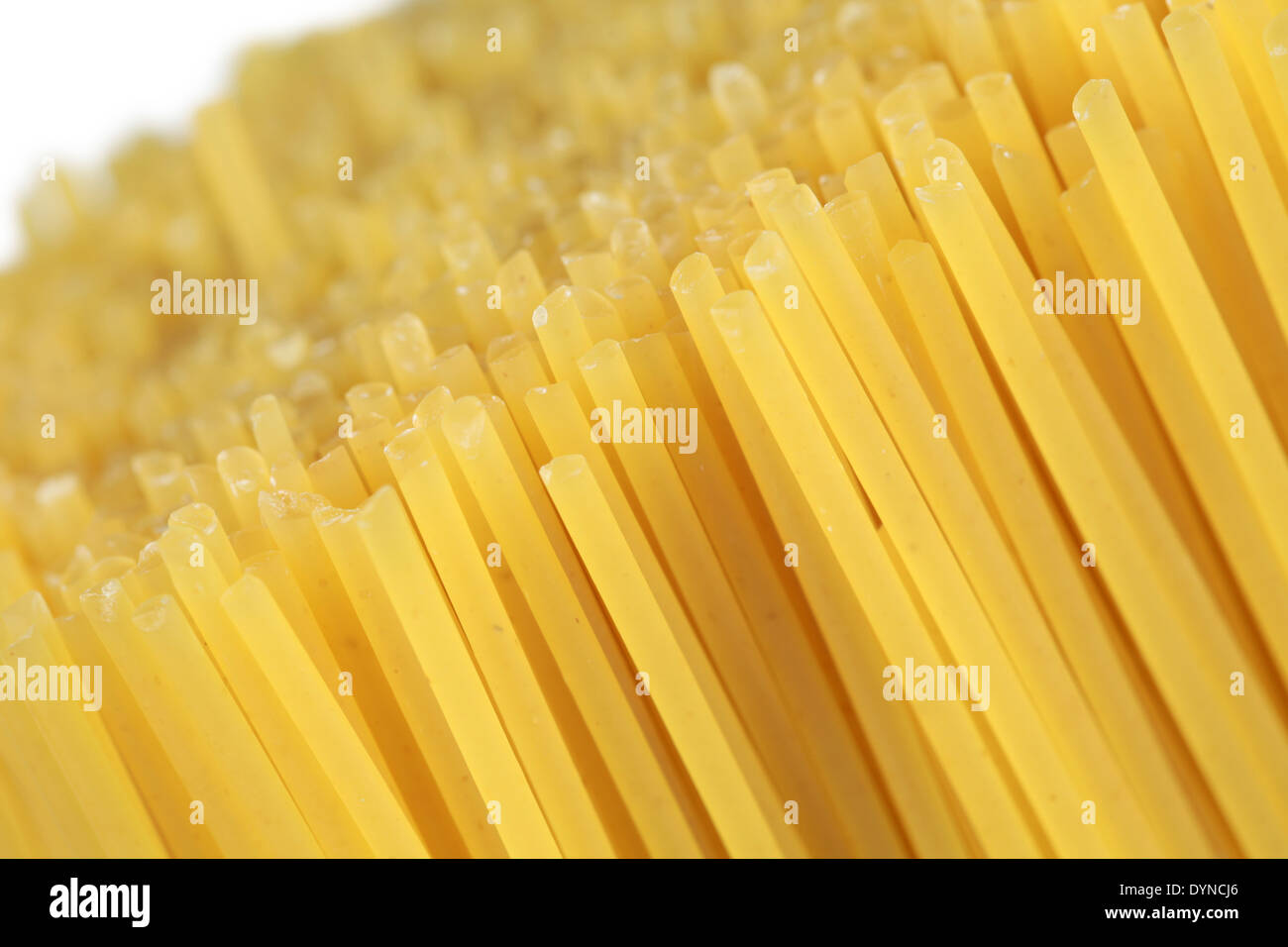 Spaghetti Pasta forming a noodle background with copy space Stock Photo