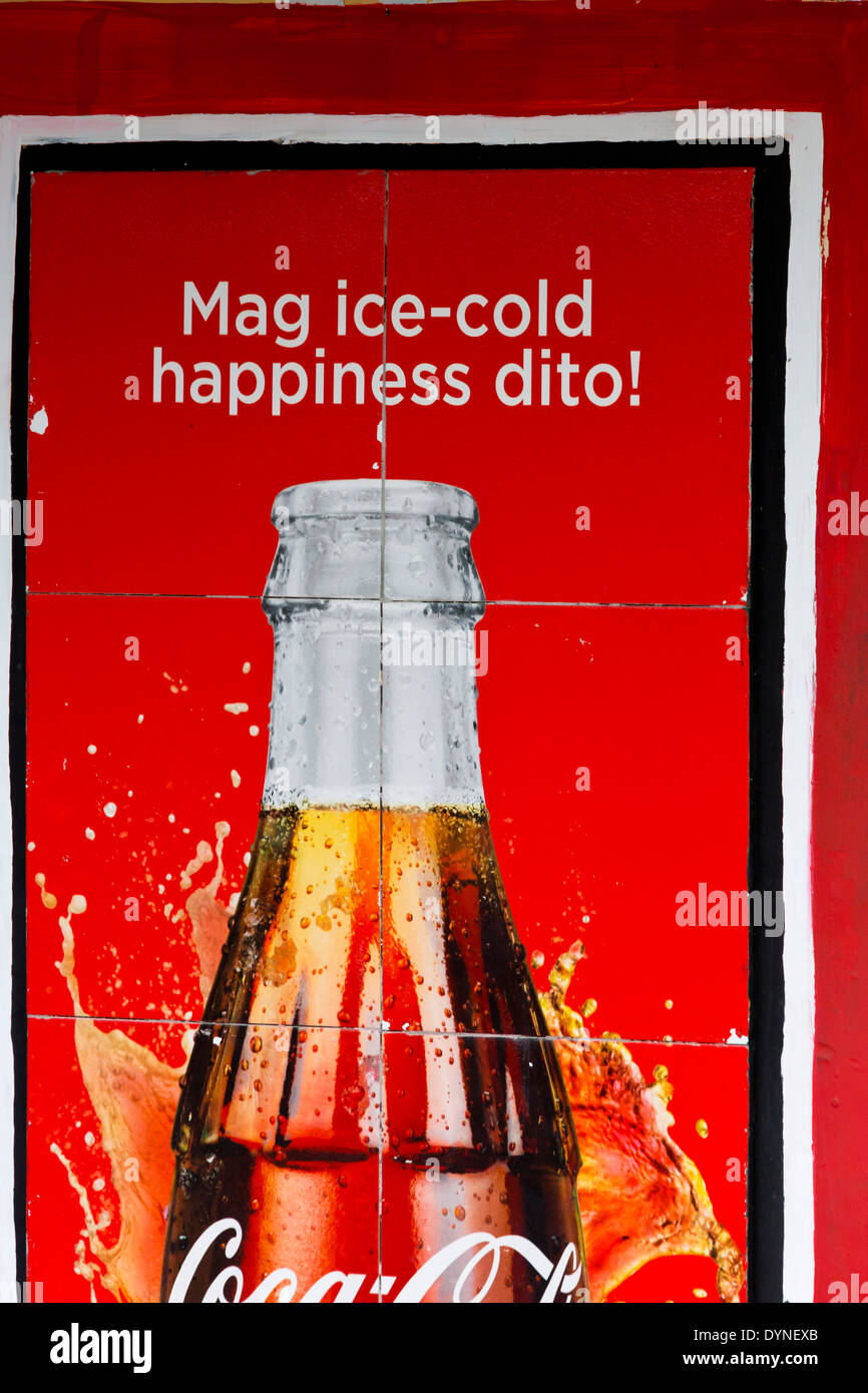 Coca Cola Billboard in Puerto Princesa, Palawan, Philippines Stock Photo
