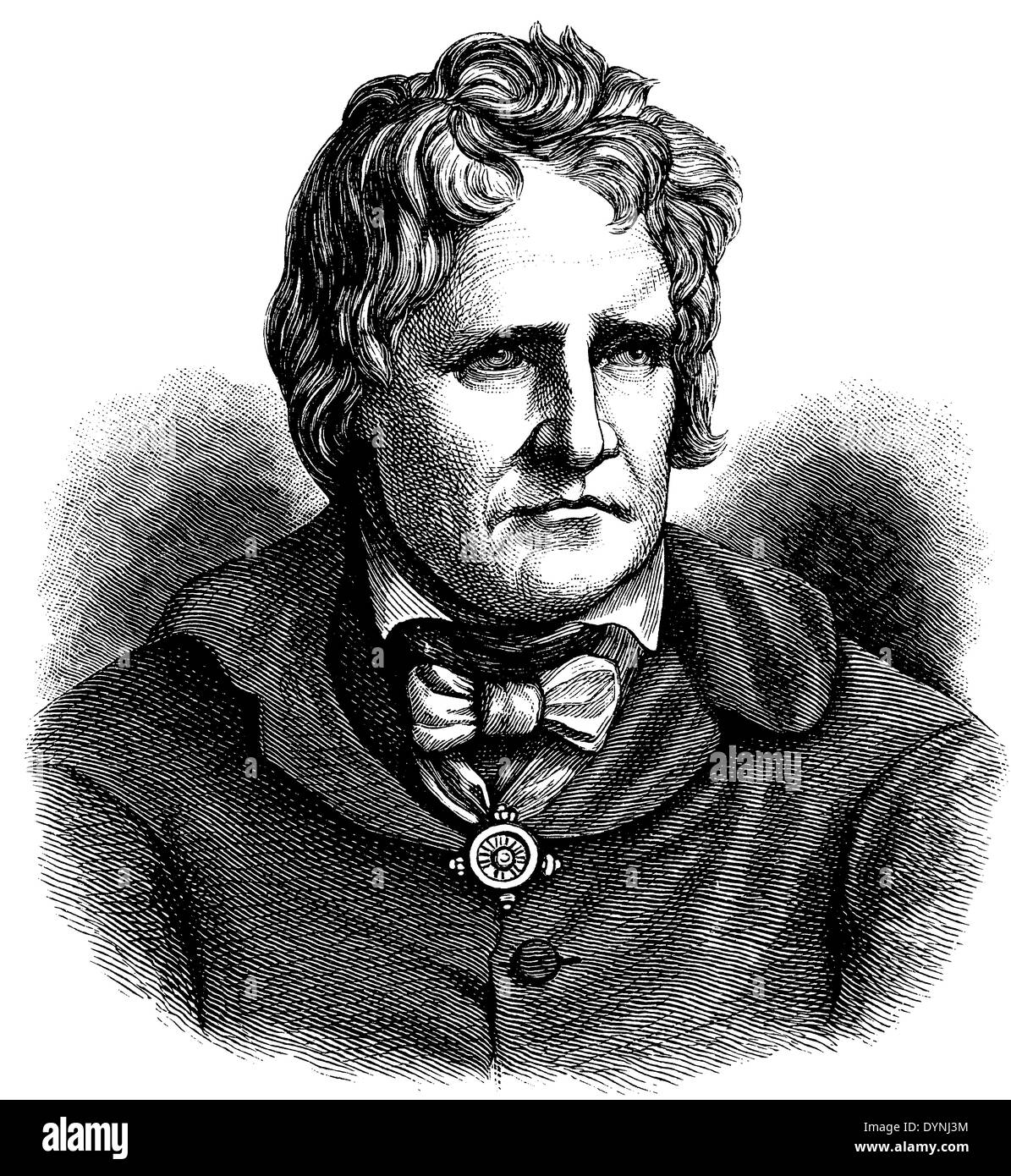 Friedrich Wilhelm Bessel (born July 22, 1784, died March 14, 1846) Stock Photo